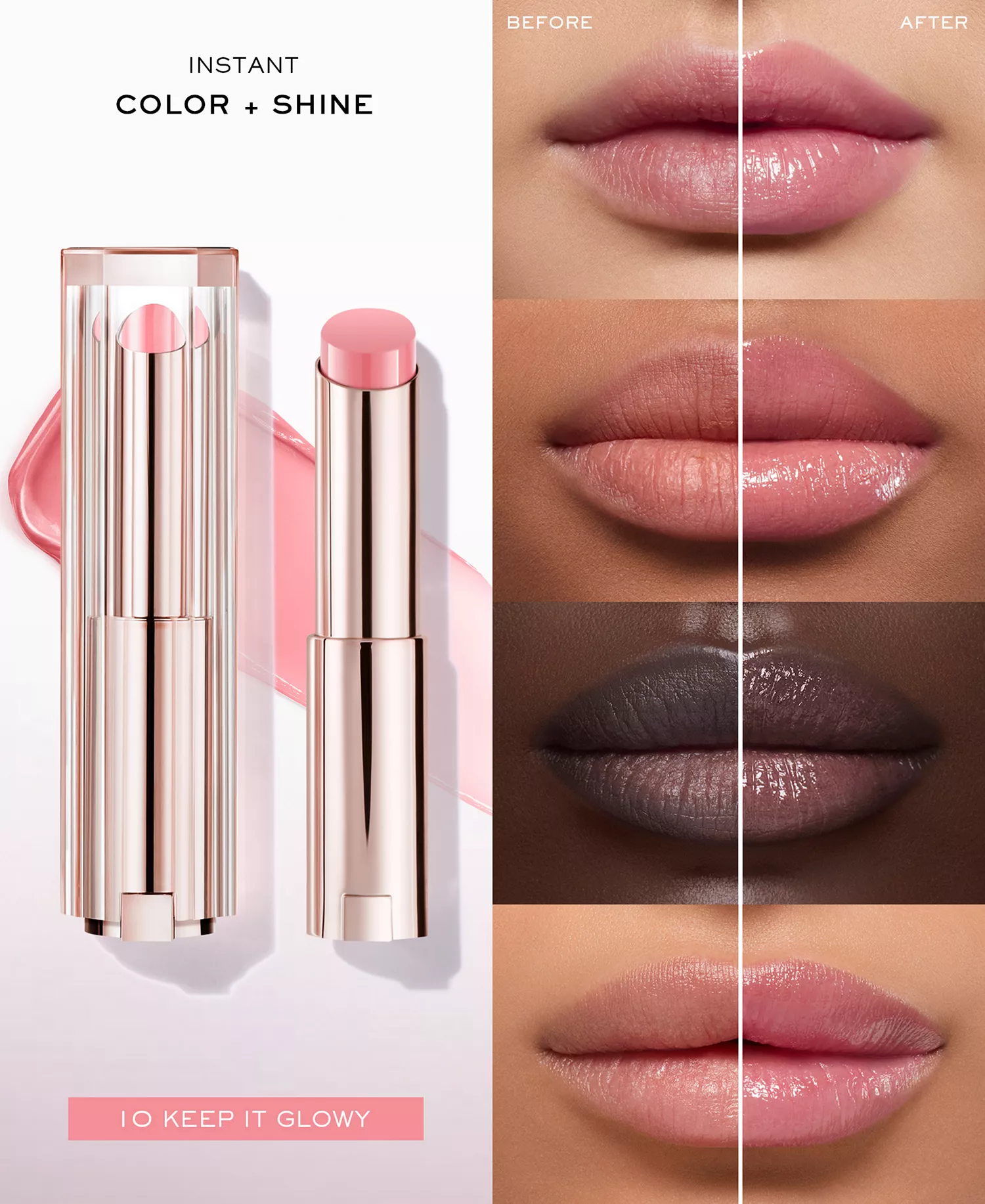 Lip Idôle Squalane-12 Butterglow™ Hydrating Lip Balm - 10 PINK ÔH LA LA (Sheer Pink) - 0.1 oz