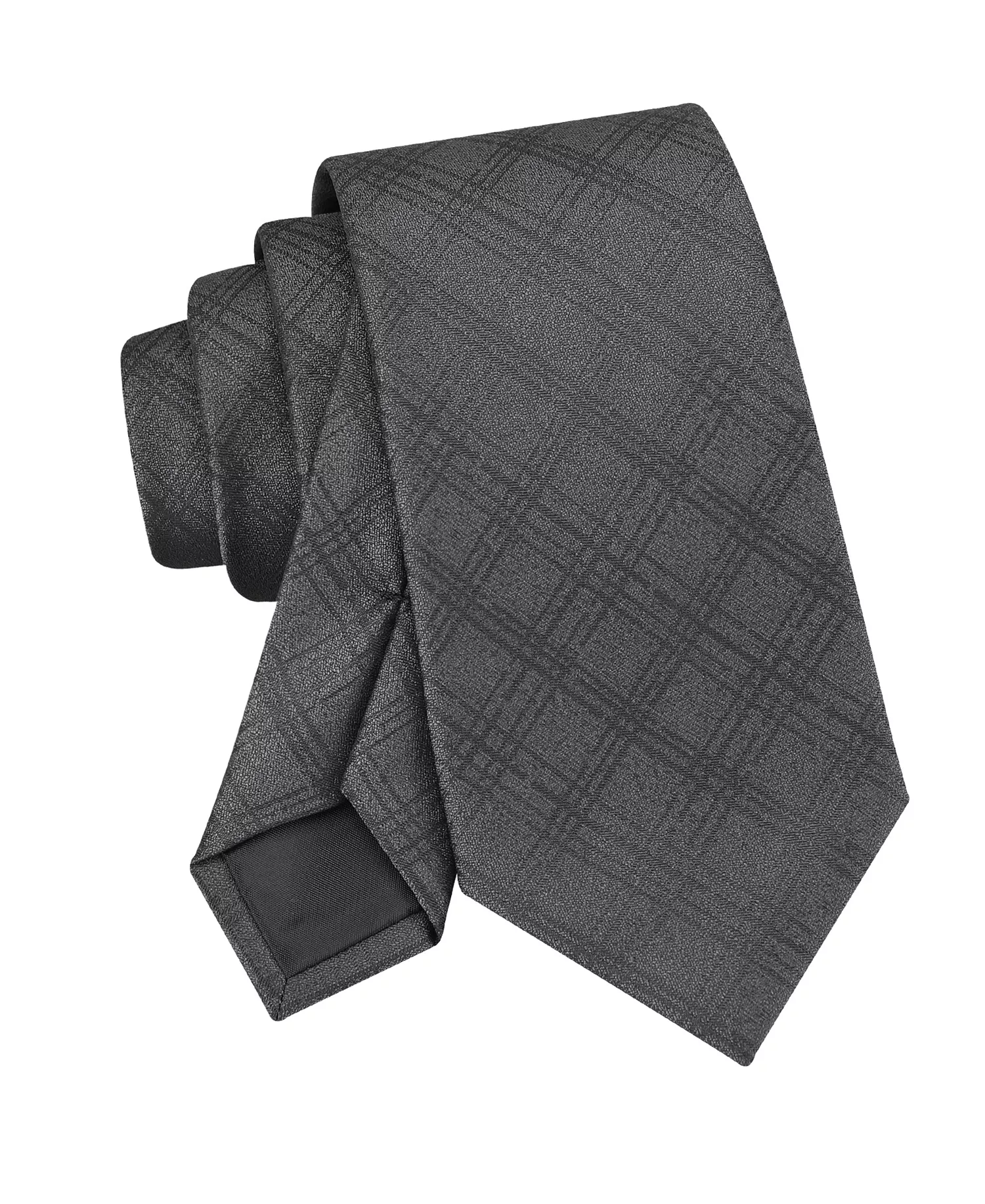 Men's Wayne Check Tie - Dark Gray - ONE SIZE