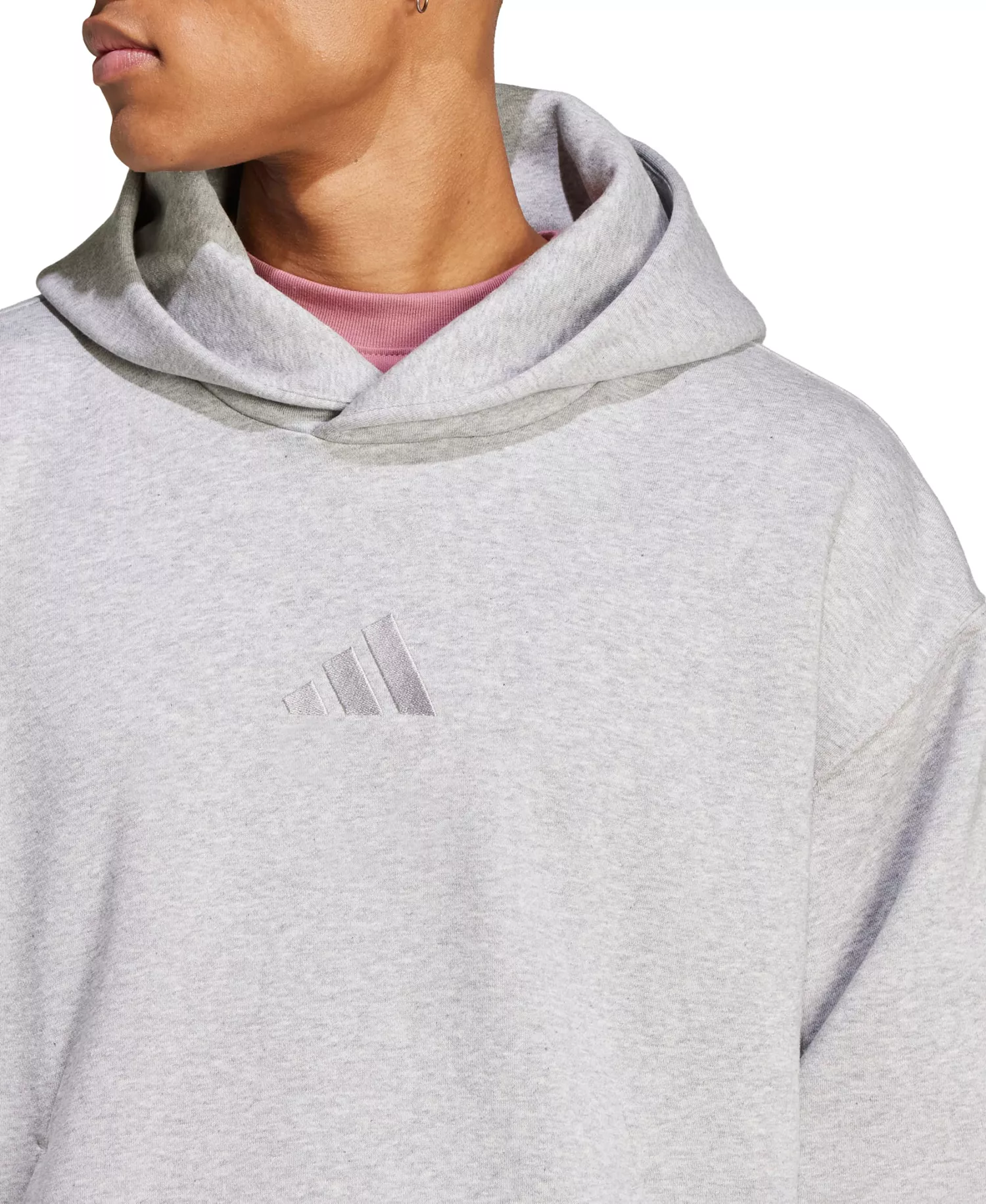 Men's Fleece Hooded sweatshirt - Gray heather - L