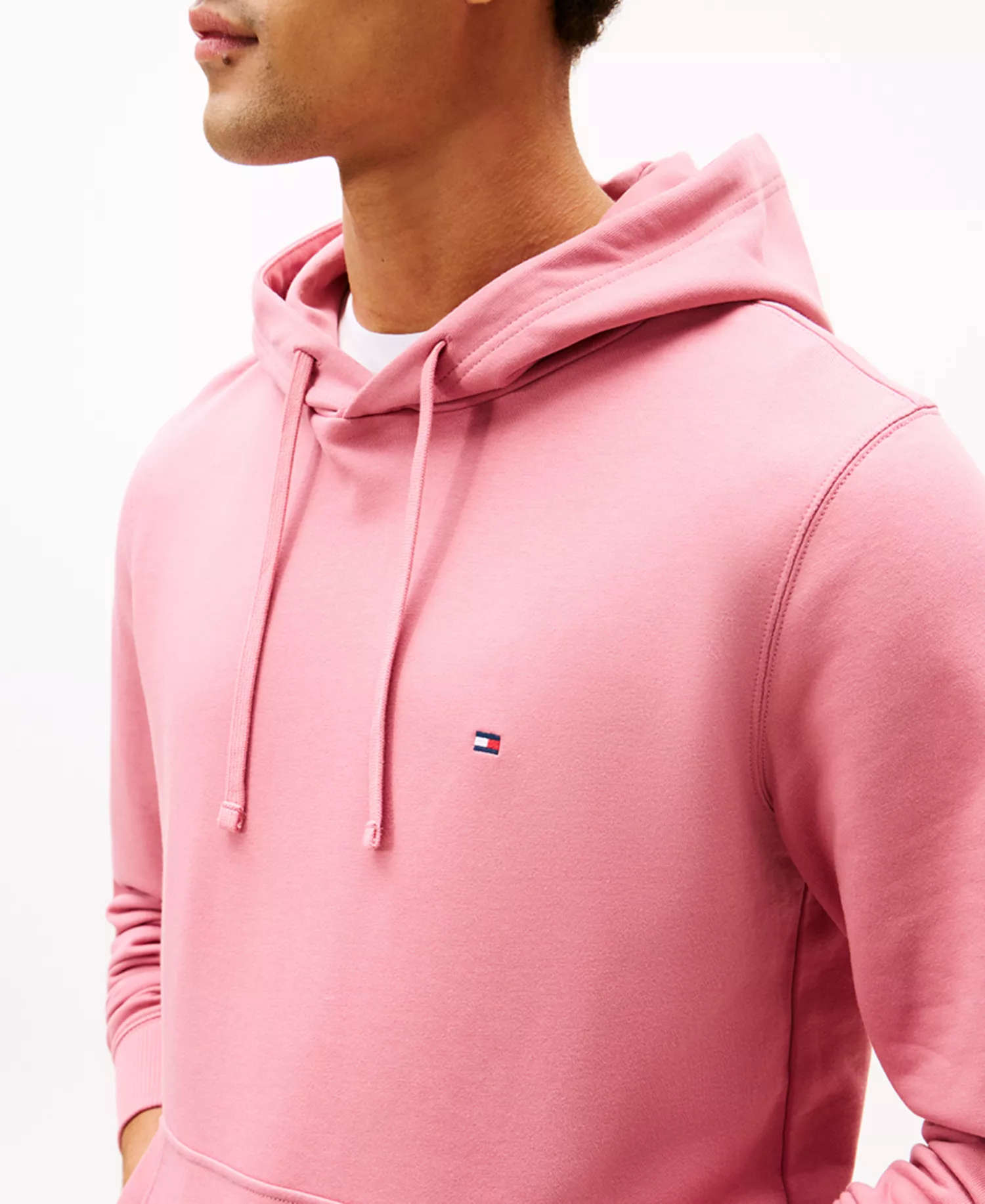 Men's Regular-Fit Essential Terry Hoodie - Camelia Blush - L