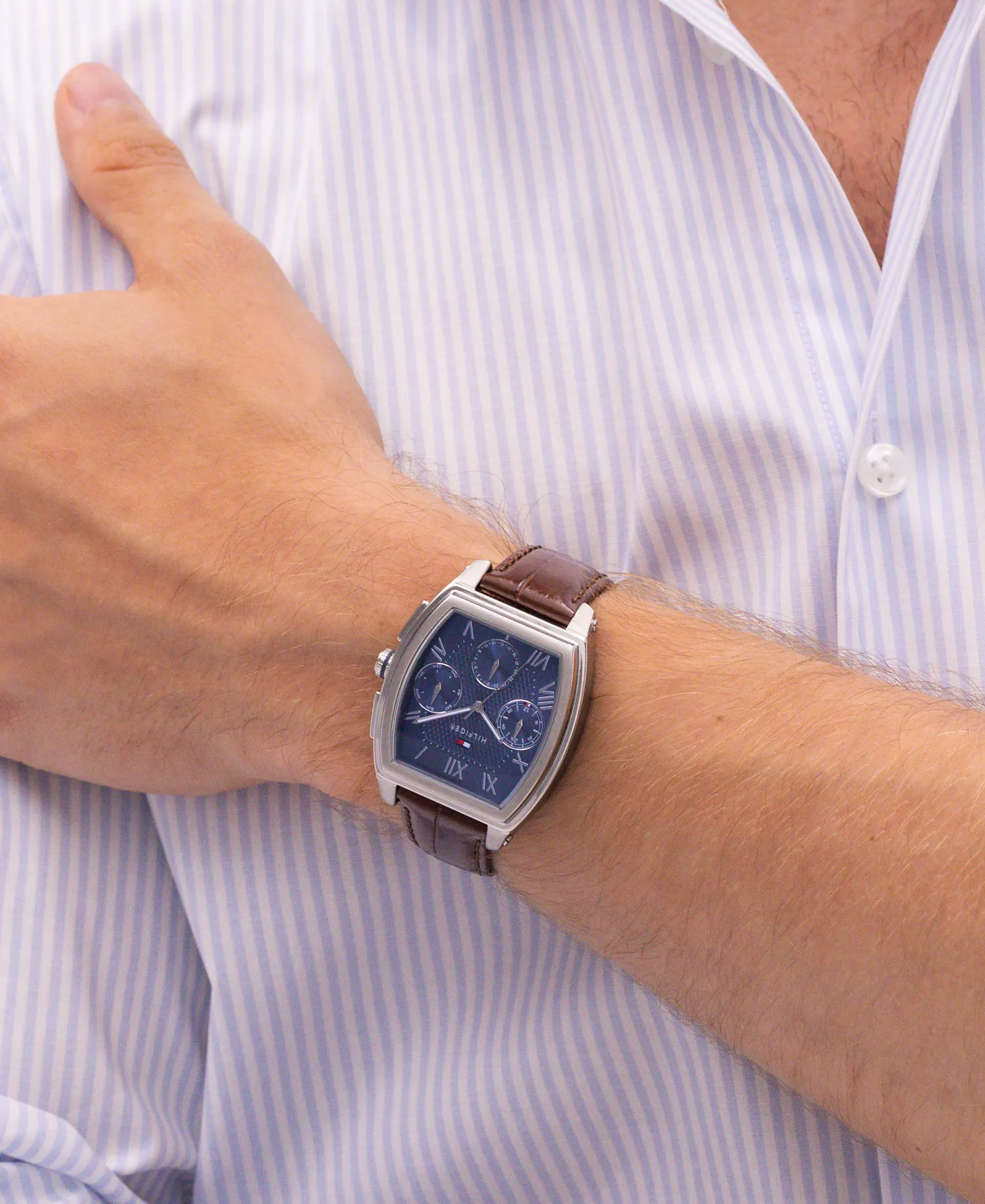 Men's Multifunction Brown Leather Strap Watch, 36mm - Brown - NO SIZE