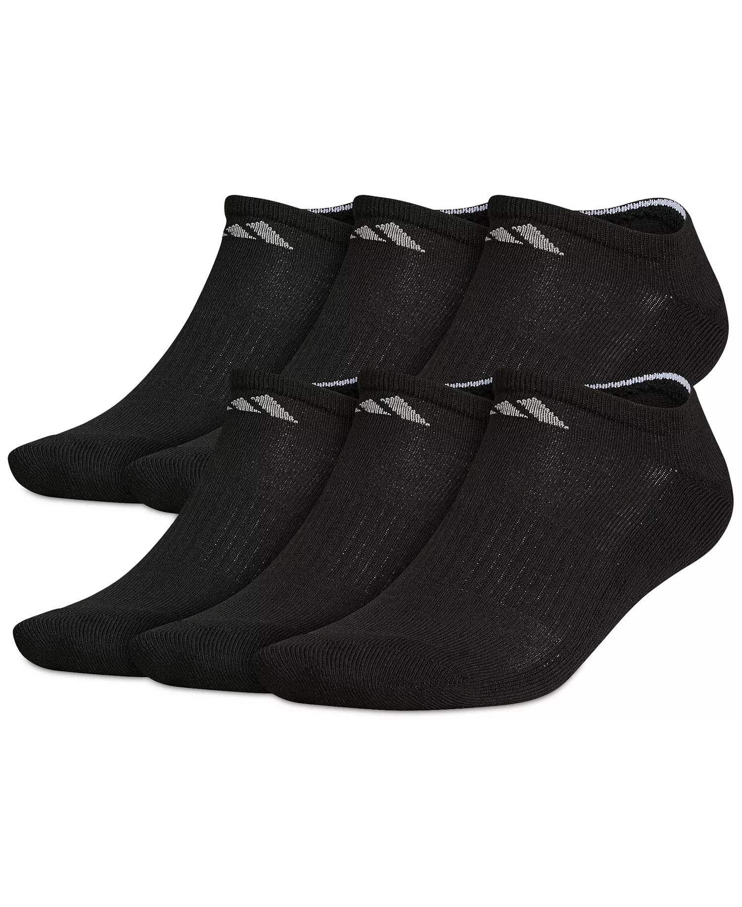Men's Cushioned Athletic 6-Pack No Show Socks - Black - L