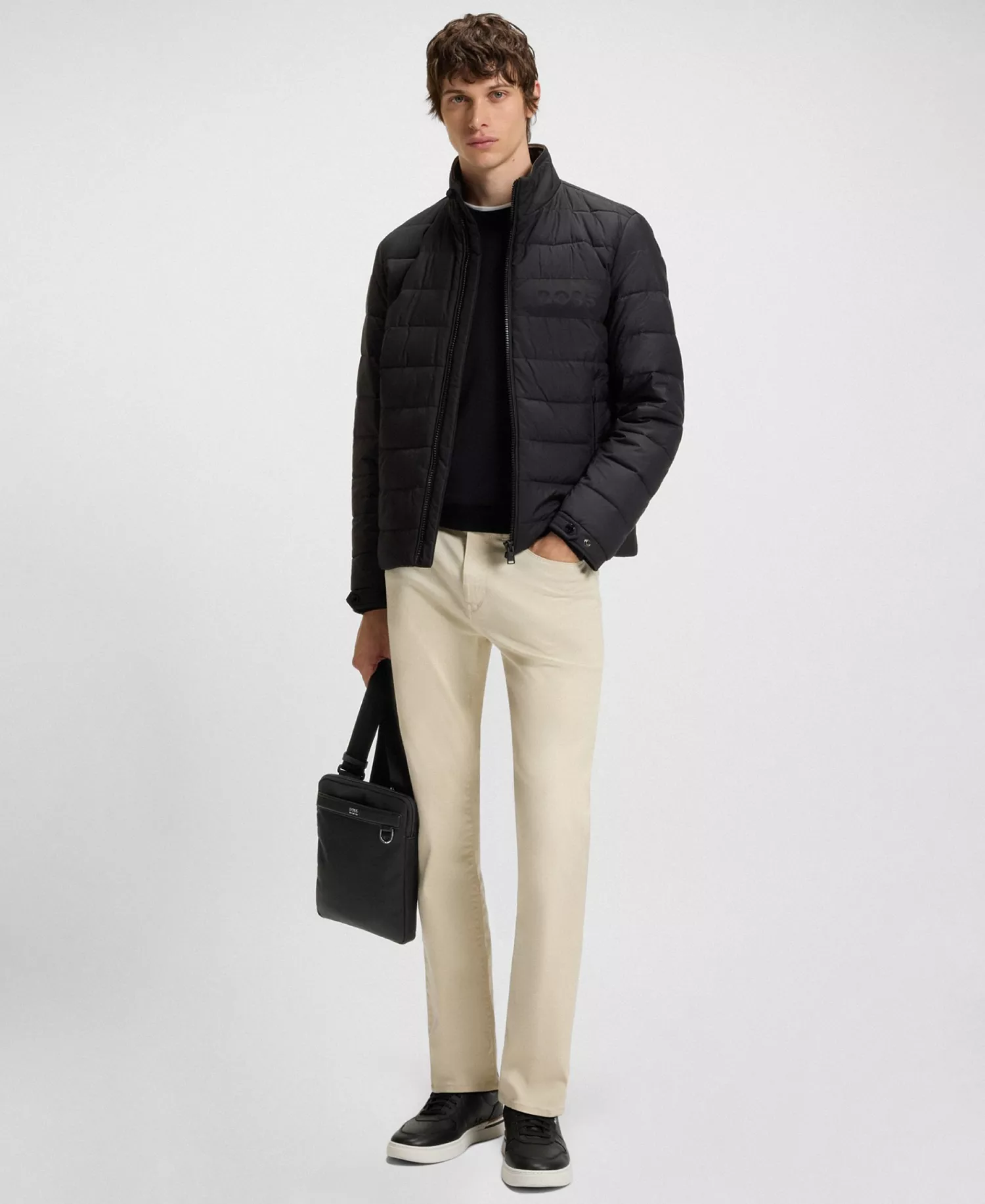 Men's Casual Reporter Bag - Black - ONE SIZE