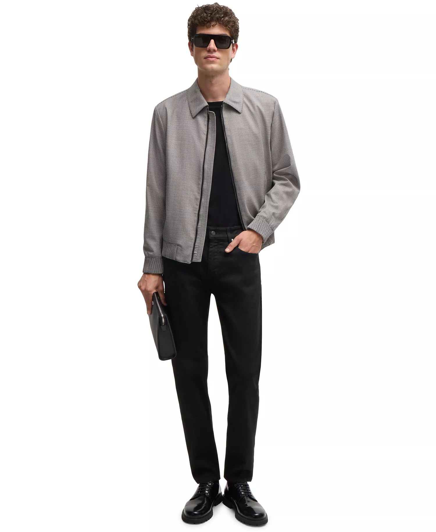 Men's Black Super-Soft Regular-Fit Jeans - Black - 38x36