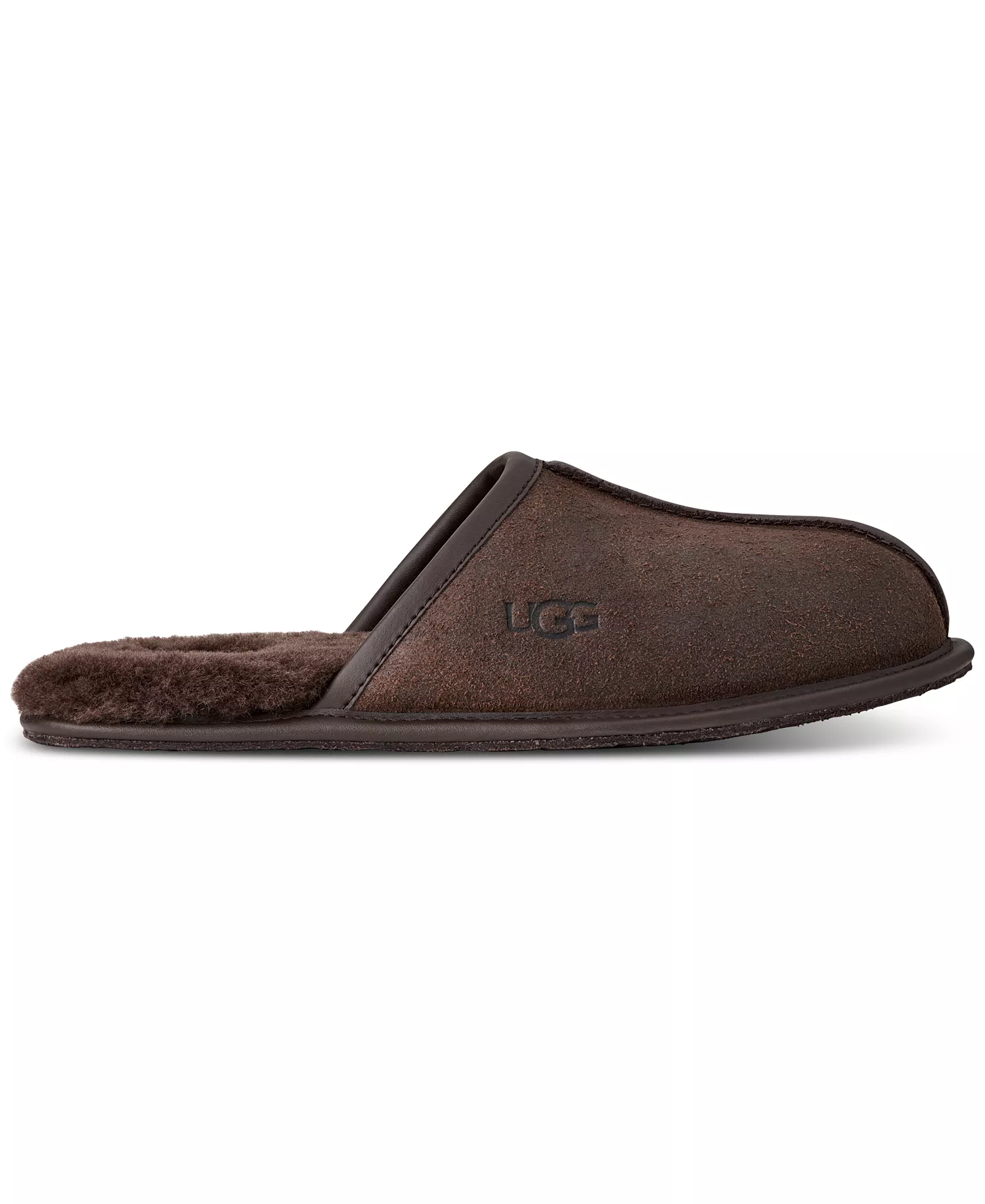 Men's Scuff Leather Distressed House Slipper - Dusted Cocoa - 7M