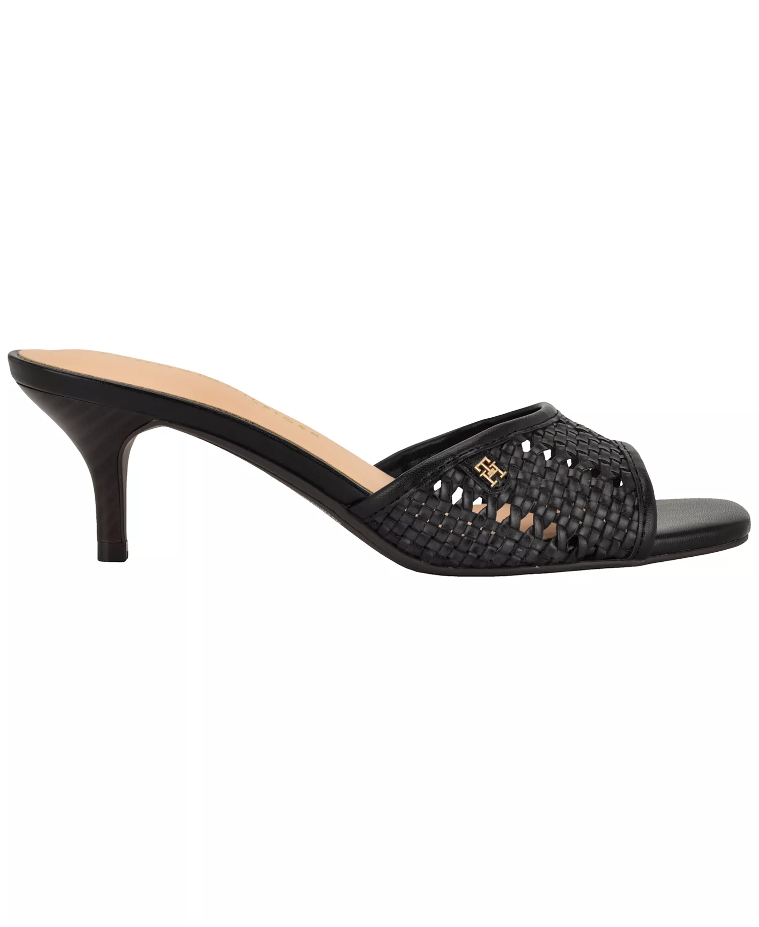 Women's Claihre Woven Kitten Heel Sandal - Black - 6.5M