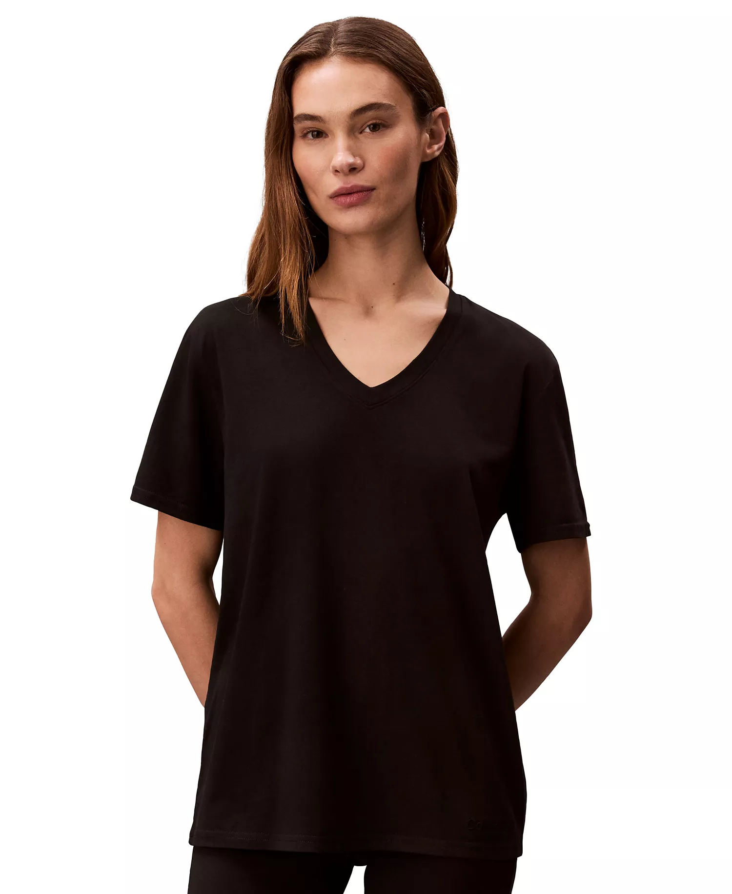 Women's Classic-Fit V-Neck T-Shirt - Black - 2XL