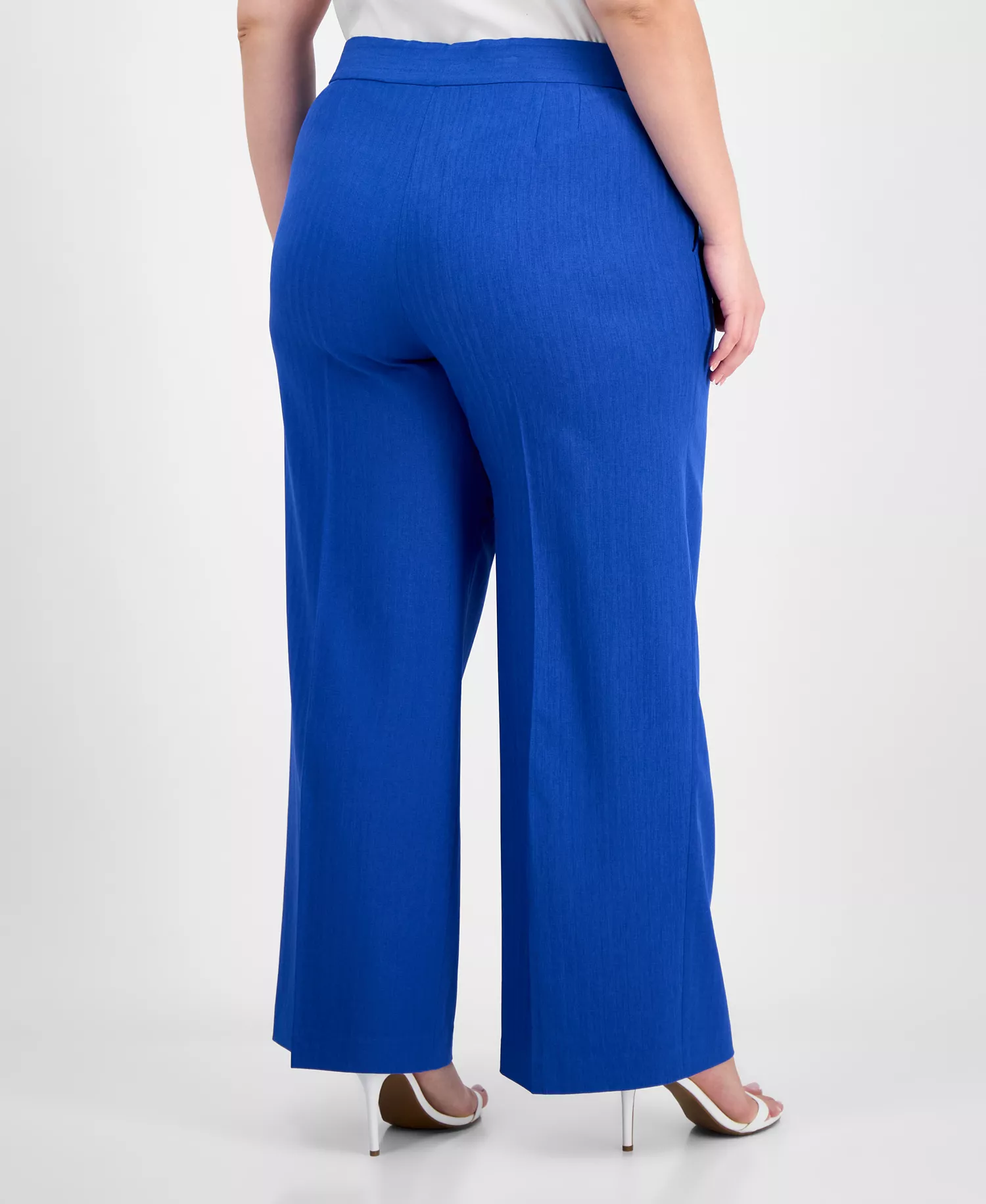 Plus Size Wide-Leg Pants  - New Royal - 14W