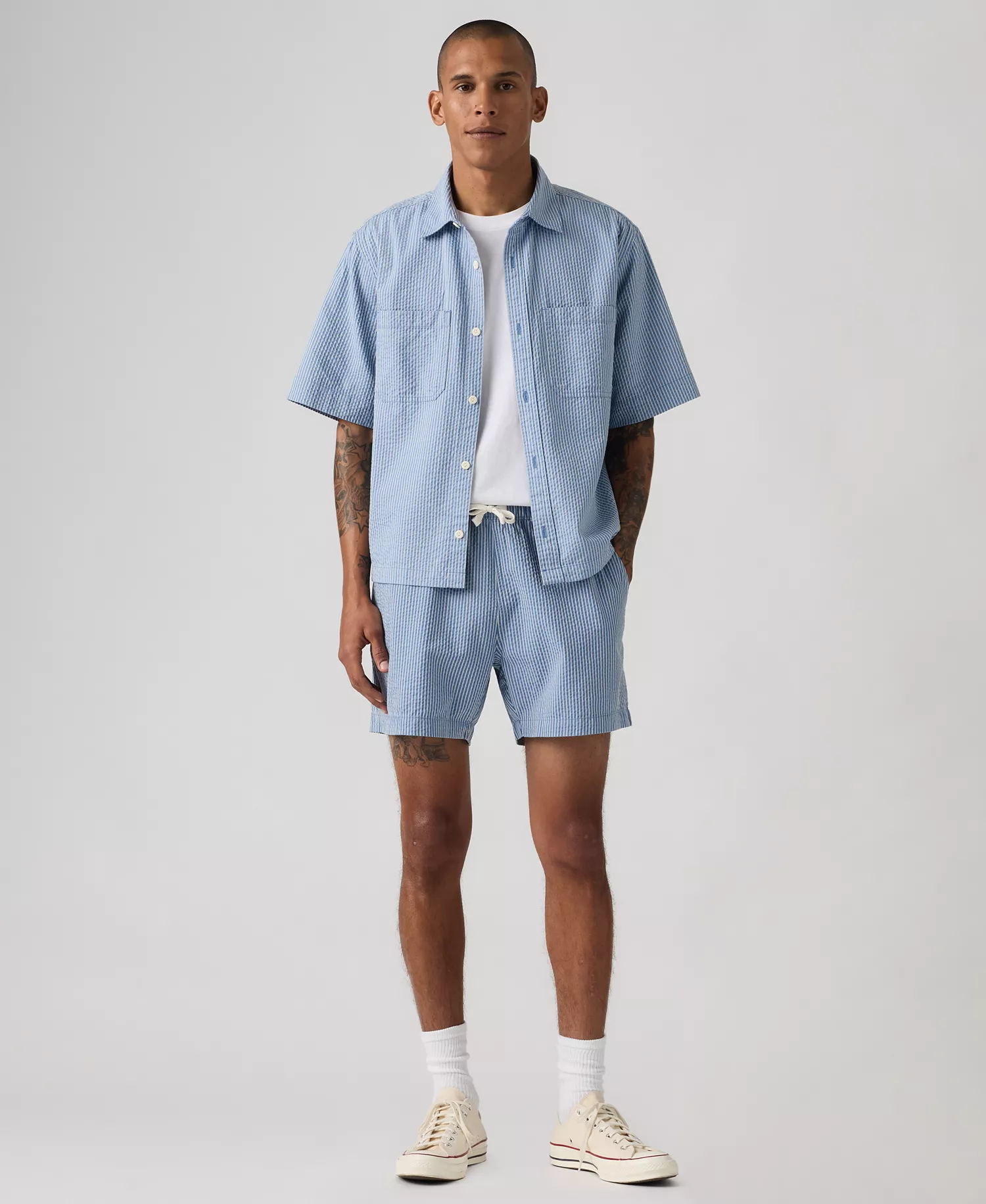 Men's XX Chino Easy Cotton Linen 6" Drawstring Shorts - Quiet Harbor - 2XL