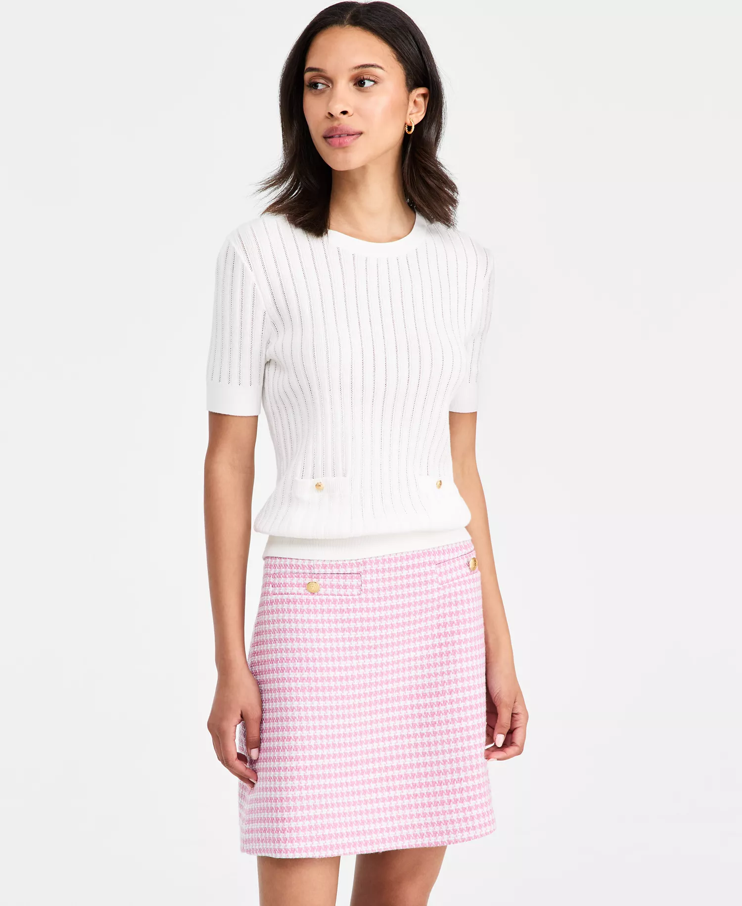 Women's Ribbed Tank Sweater - Ecru - L