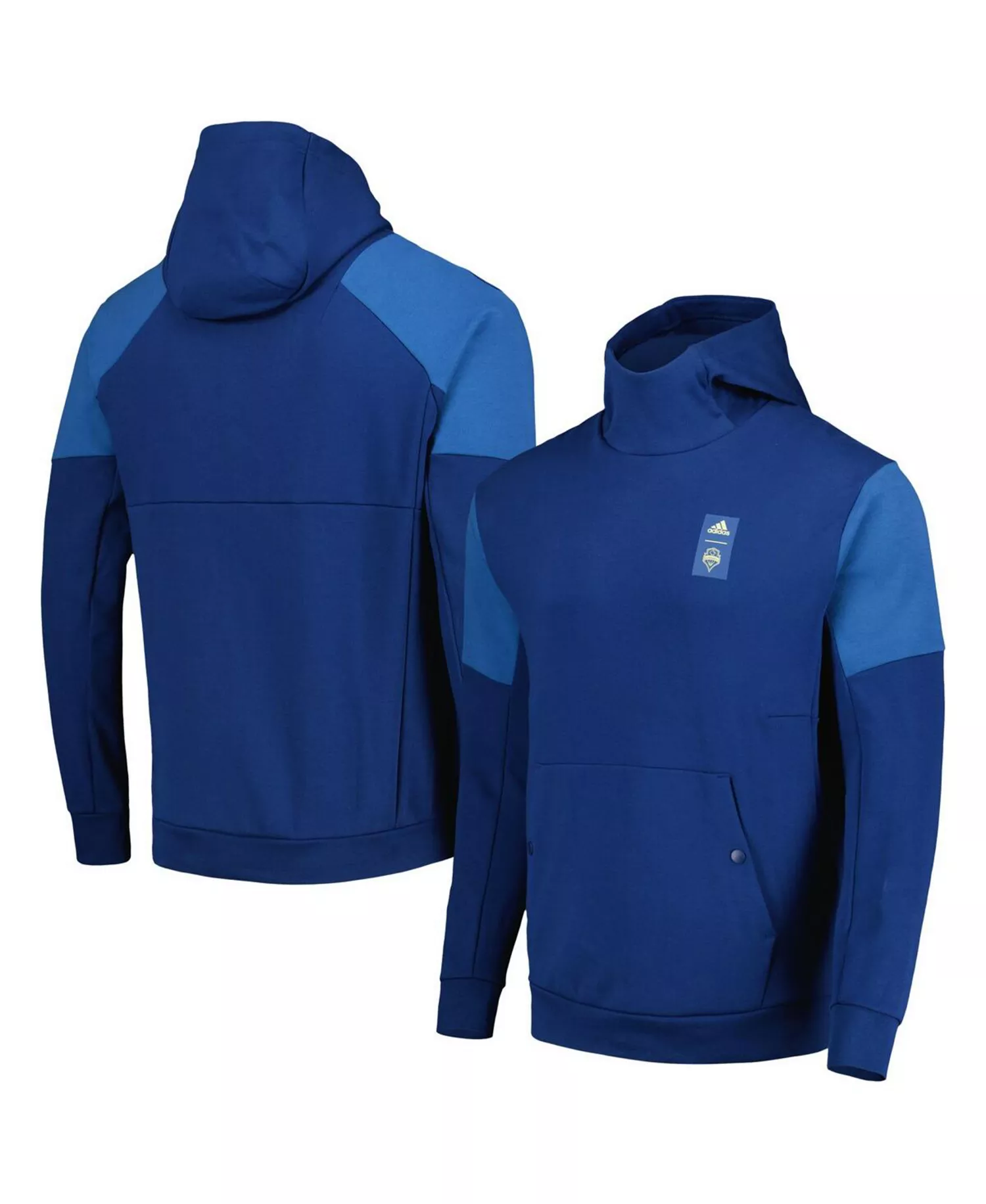 Men's Blue Seattle Sounders FC 2023 Player Travel Pullover Hoodie - Blue - 2XL