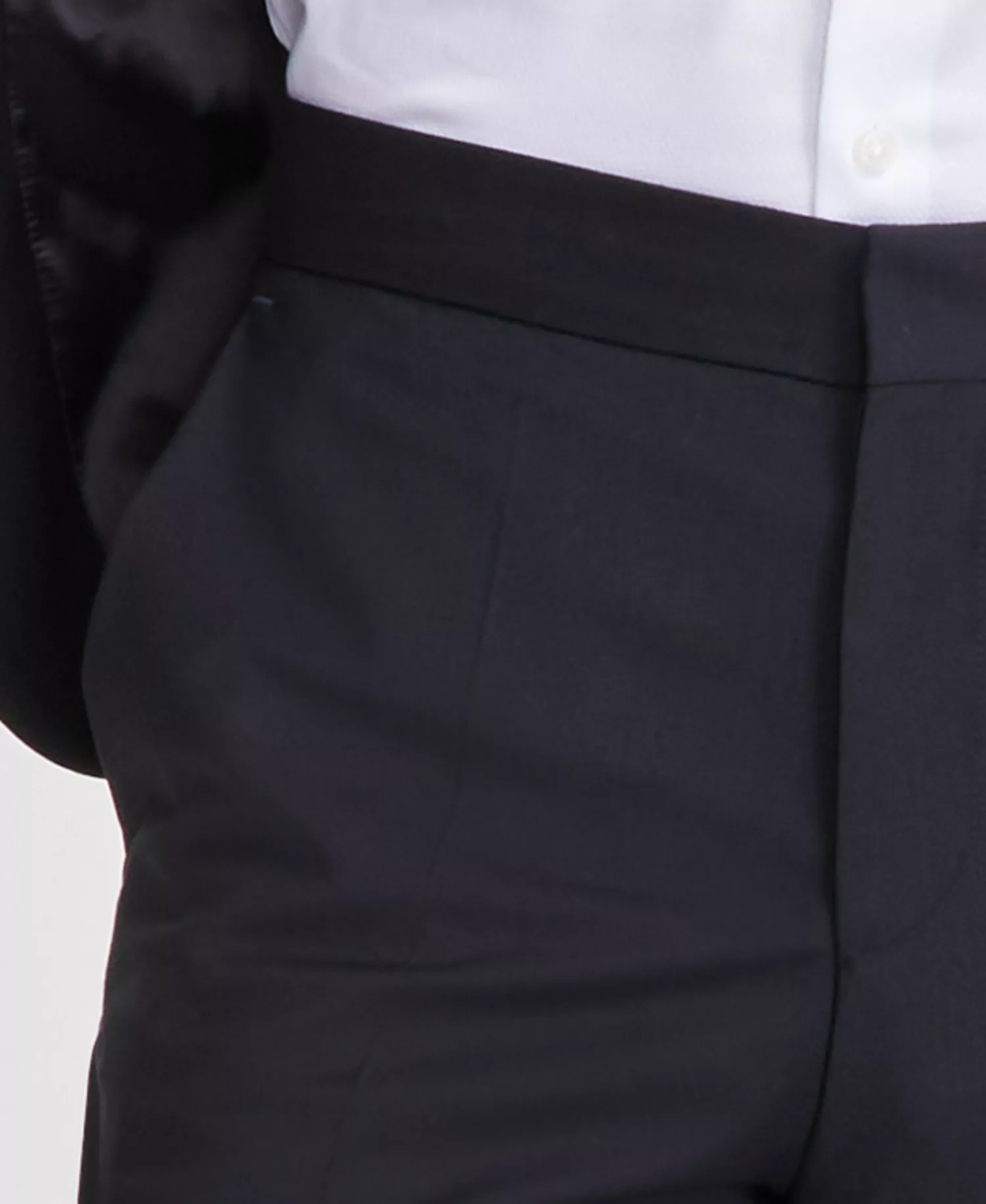 Men's Modern-Fit Wool Blend Super Flex Stretch Tuxedo Pant - Black - 30R