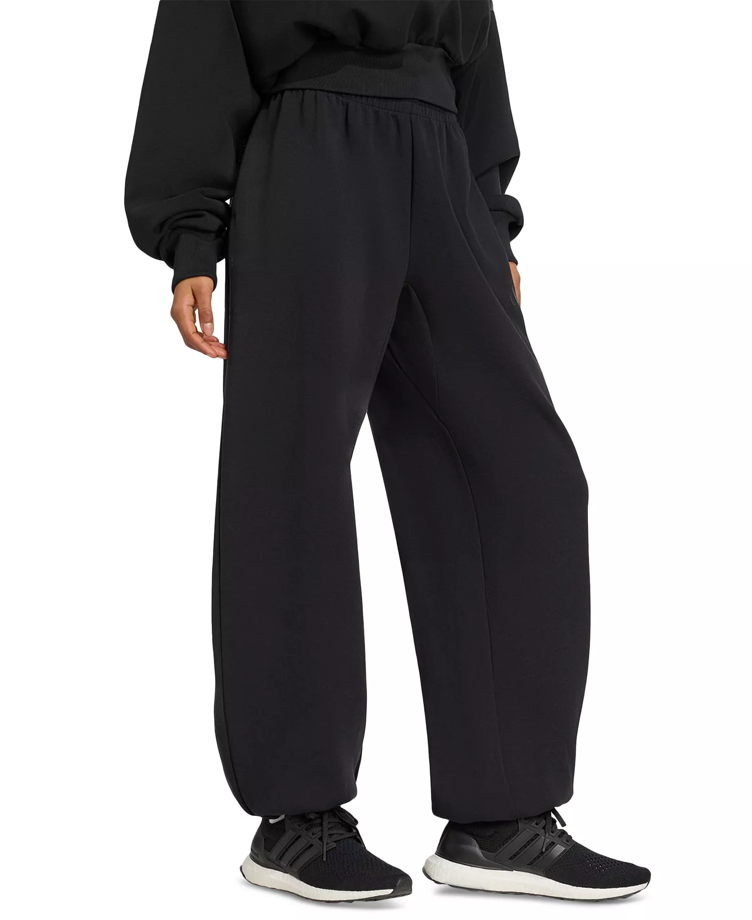 Women's Soft Lux Loose Mid-Rise Pull-On Pants - Black - 2XL