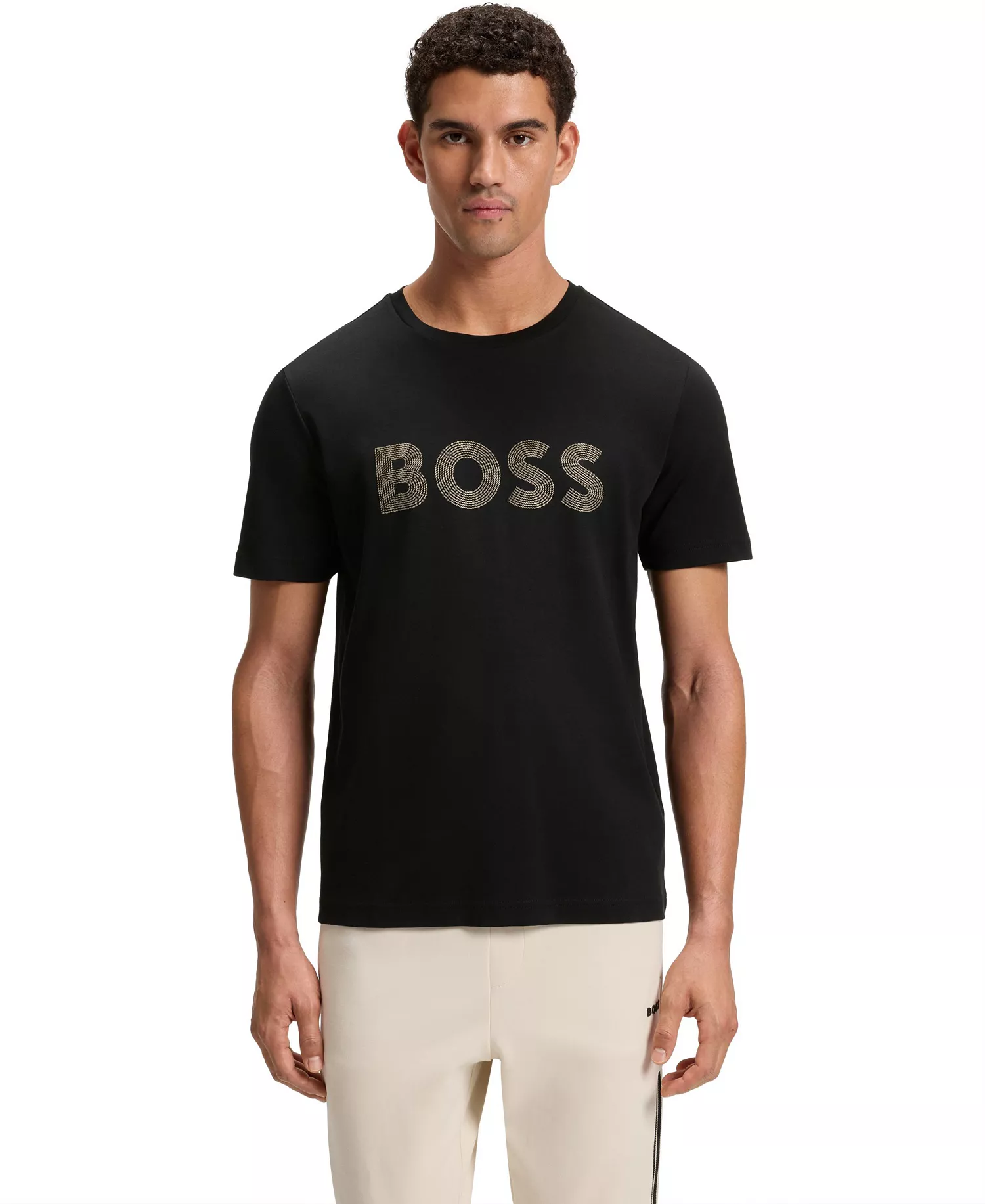 Men's Gloss Logo Pima-Cotton T-Shirt - Black - 2XL