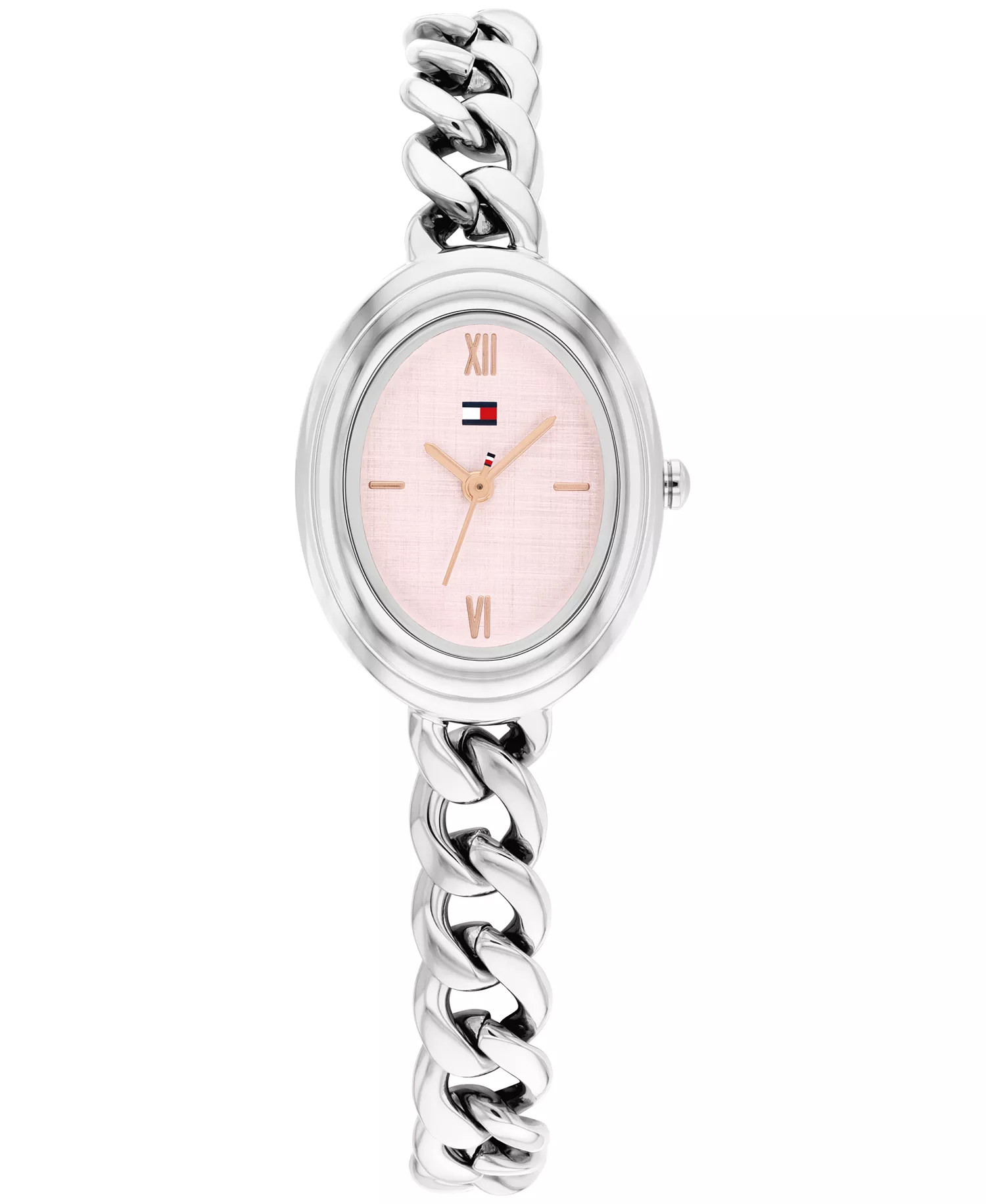 Women's Quartz Silver Tone Stainless Steel Chain Bracelet Watch, 21.5mm - Silver - No Size