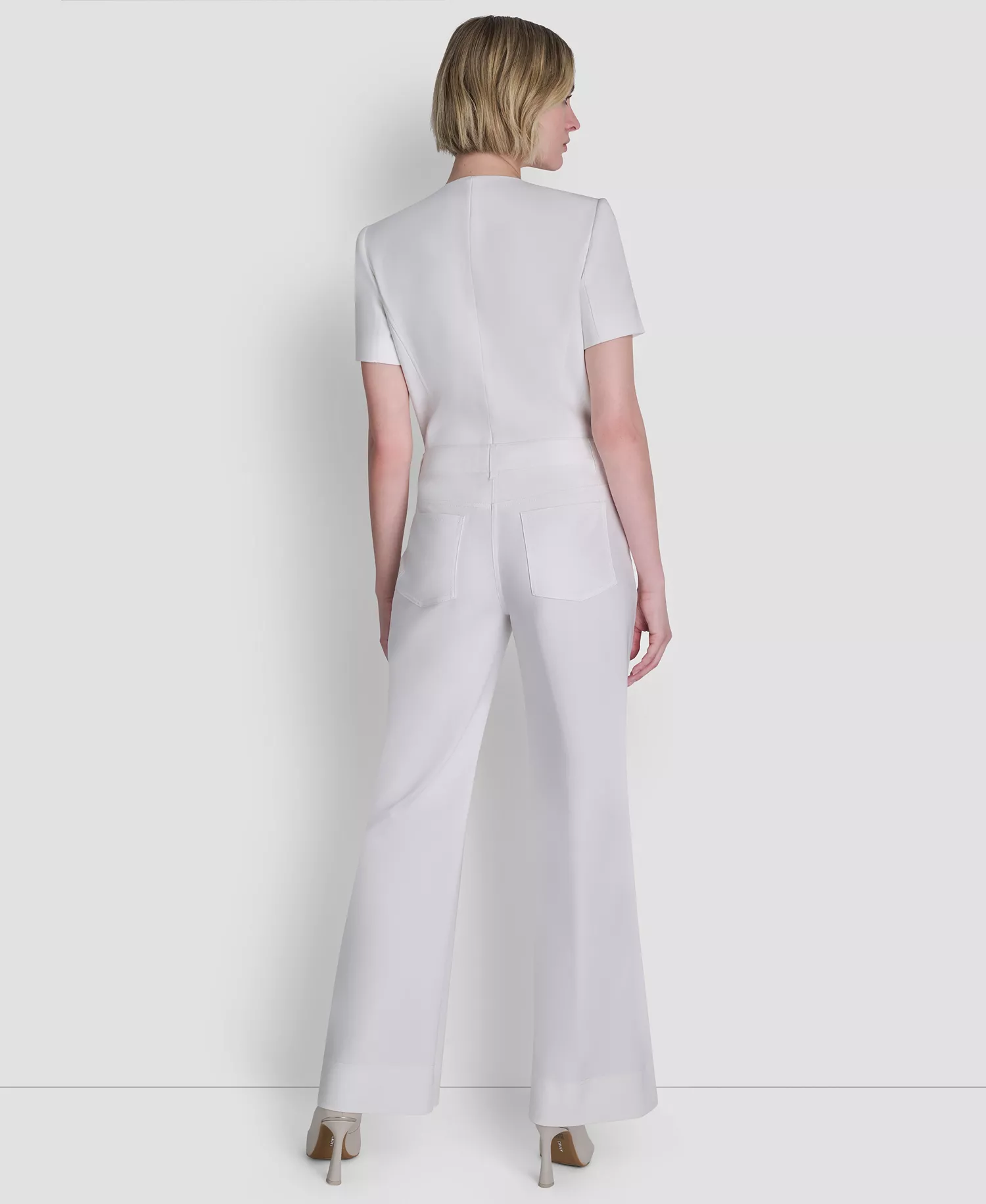 Women's Straight Leg Pintuck Pants - Ivory - 10