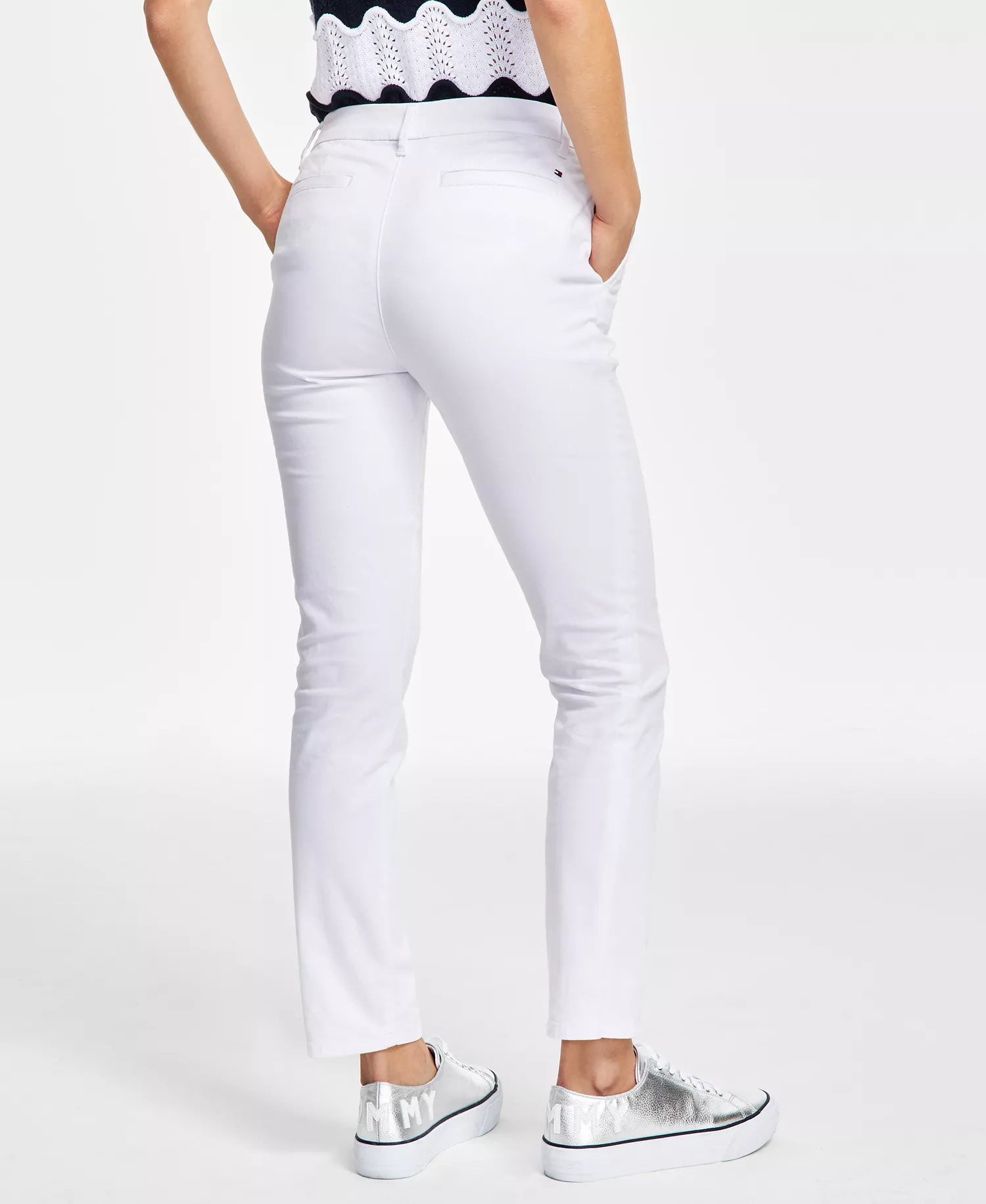 Women's TH Flex Hampton Cuffed Chino Straight-Leg Pants, Created for Macy's - Bright White - 16