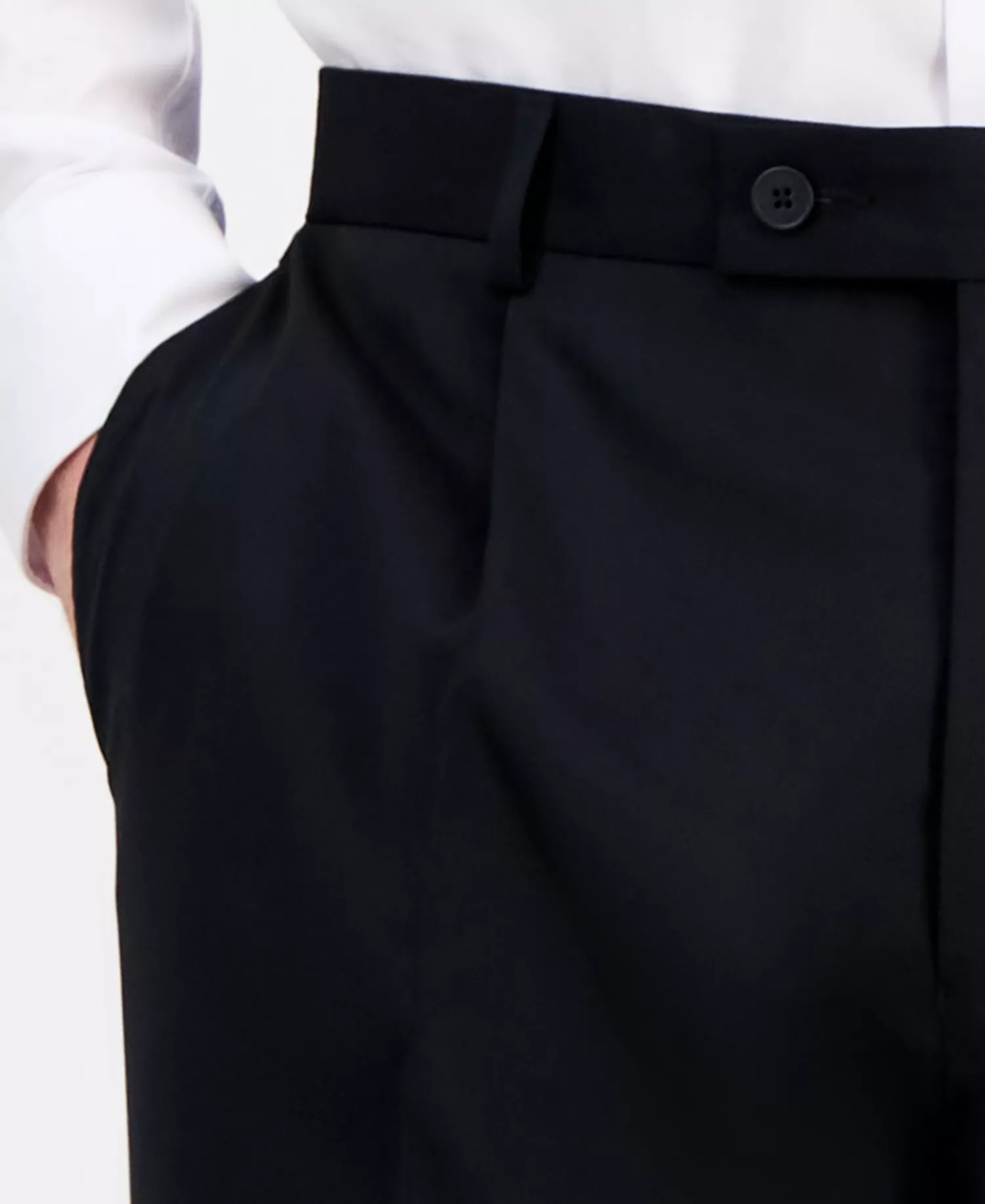 Men's Slim-Fit Italian Wool Solid Suit  - Black - 36R