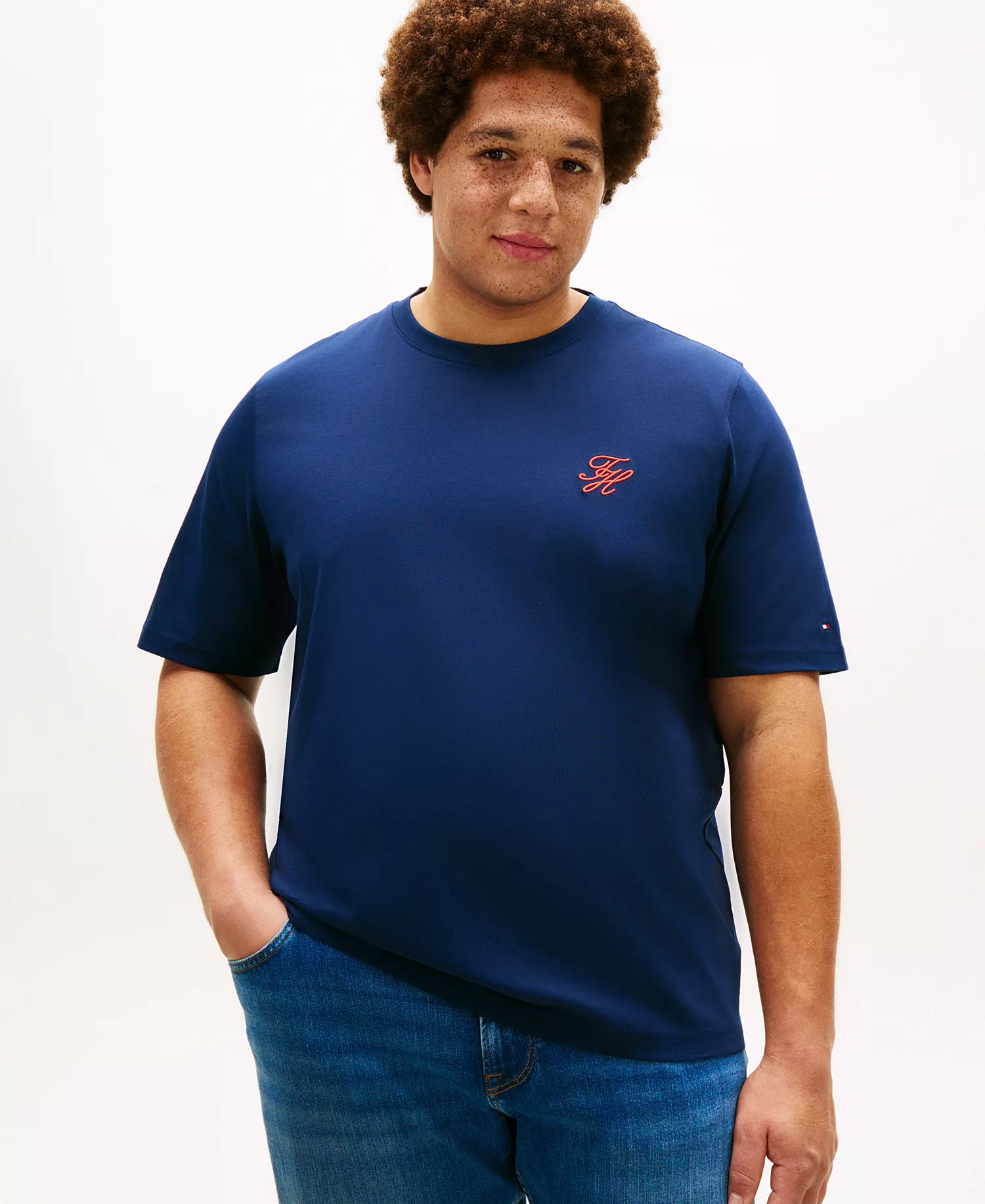 Men's Big & Tall Monogram Regular-Fit T-Shirt - Carbon Navy - 2XLT