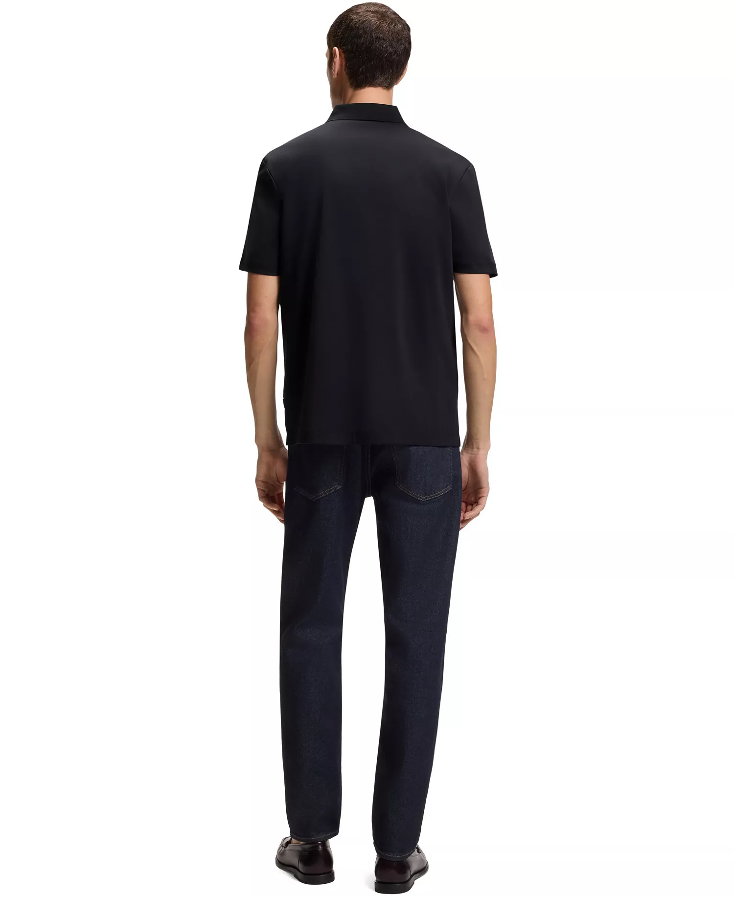 Men's Double B Monogram Mercerized-Cotton Polo Shirt - Dark Blue - 2XL