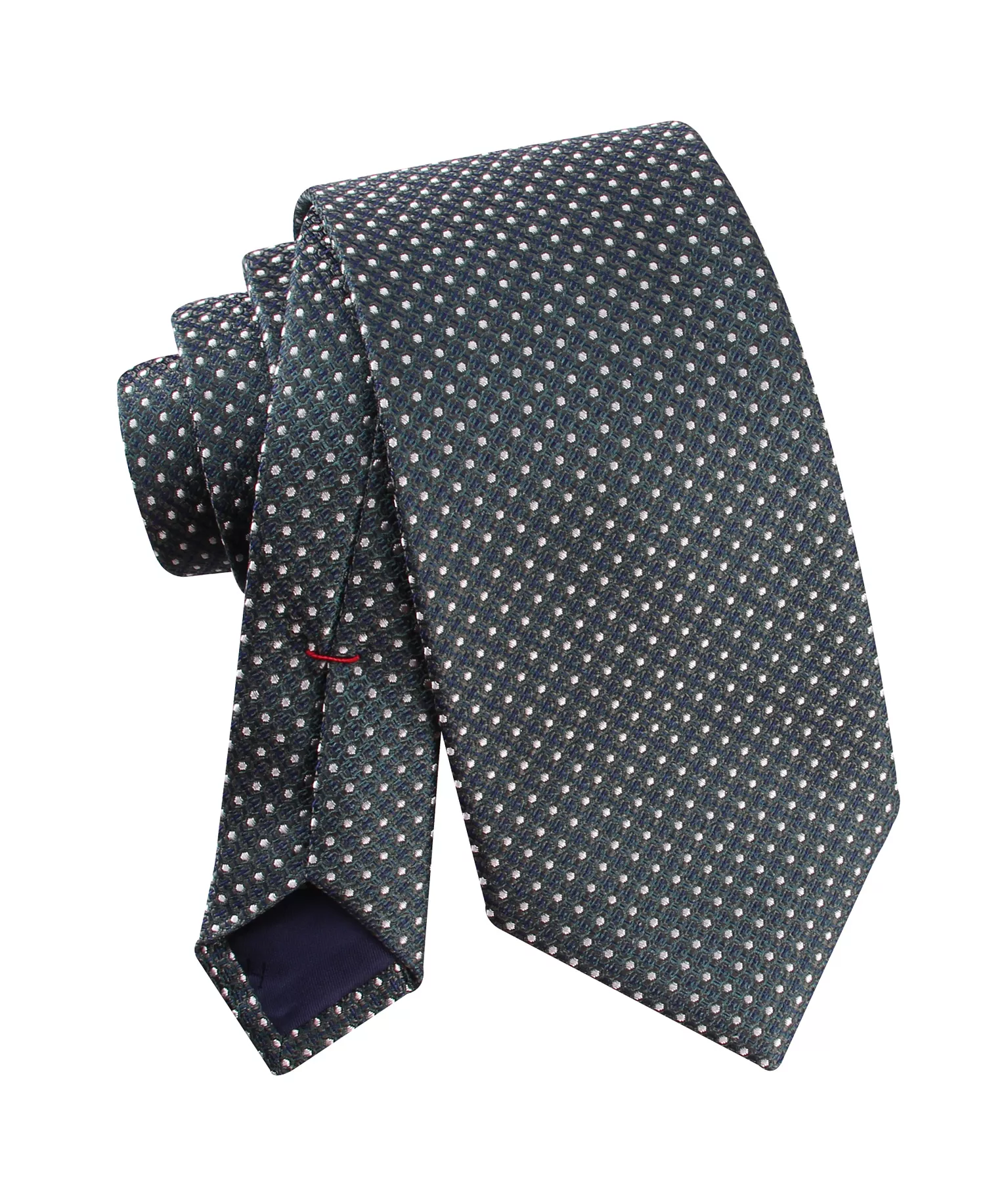 Men's Grant Micro Geometric Pattern Classic Tie - Dark teal - ONE SIZE