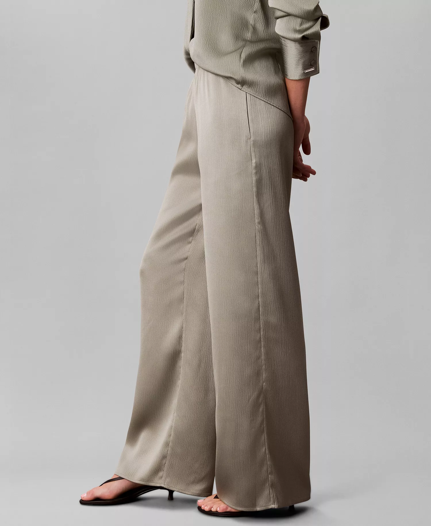 Women's Hammered Pull-On Pants - Shadow - L