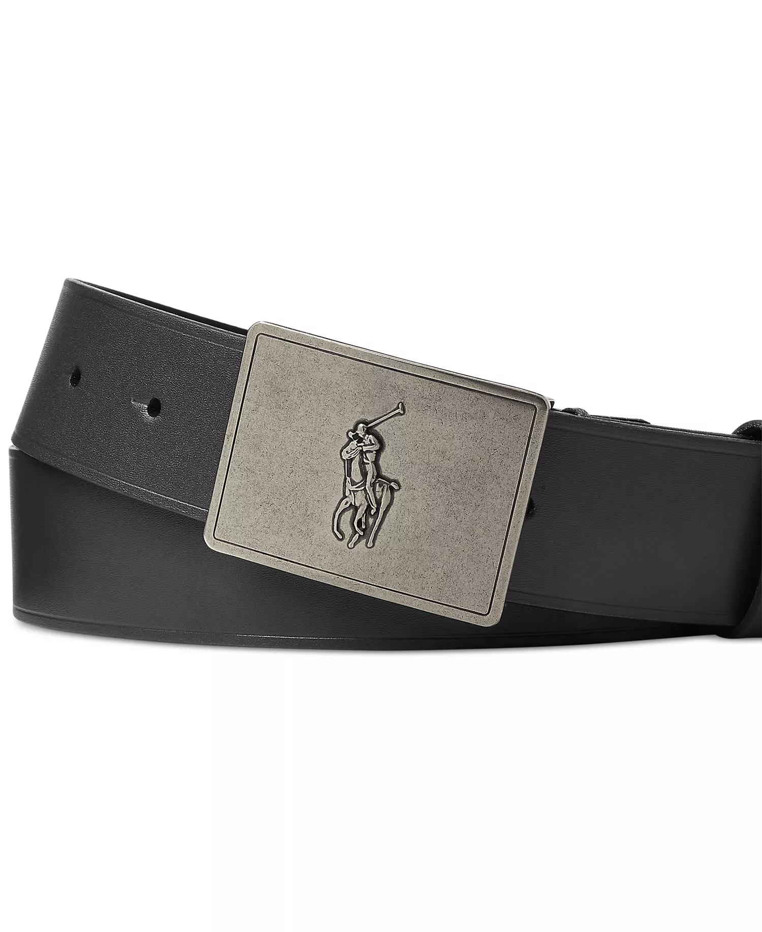 Men's Leather Belt	 - Black - 32