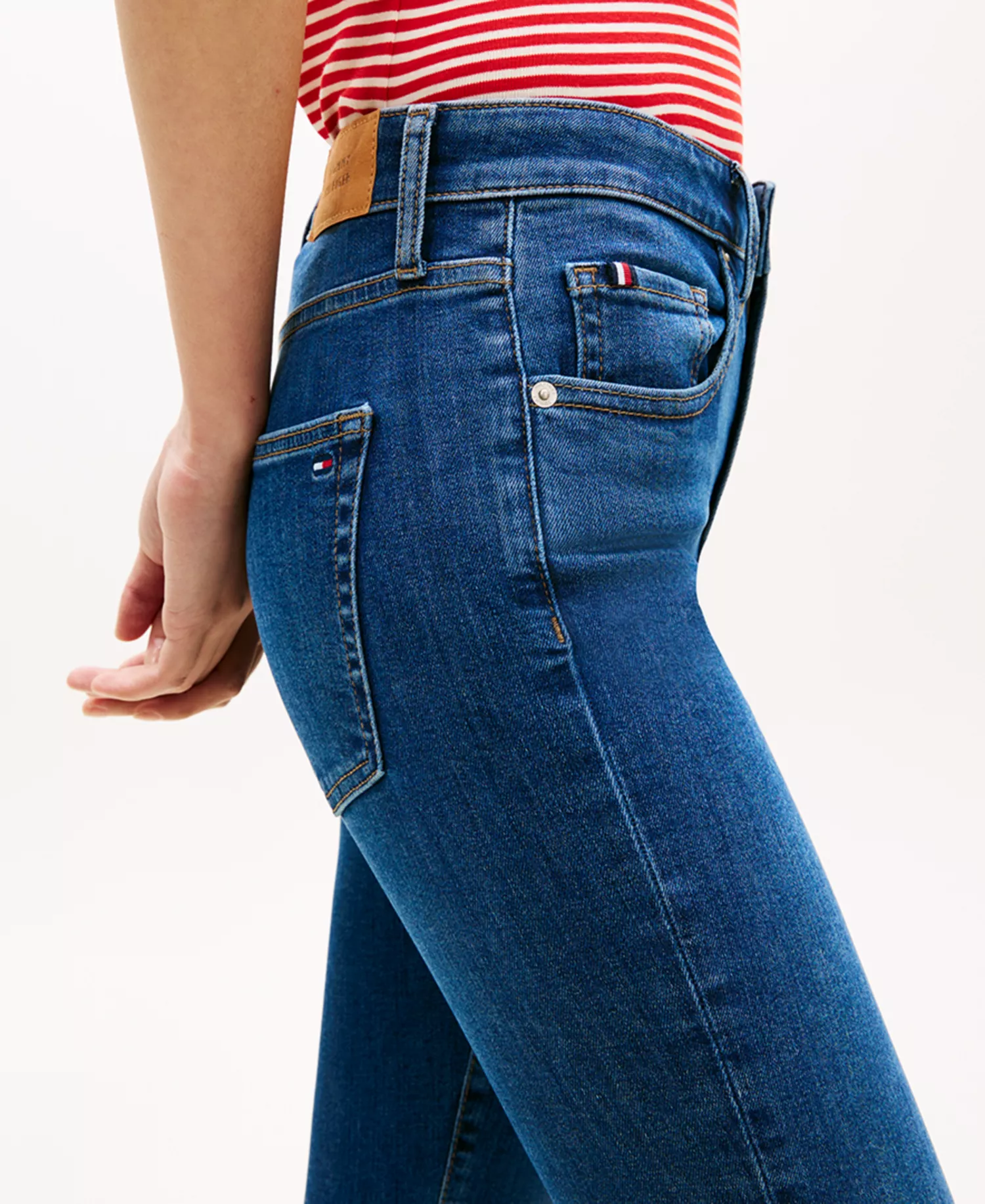 Women's Denim Dark Blue Skinny Ankle Jeans - Blue - 10