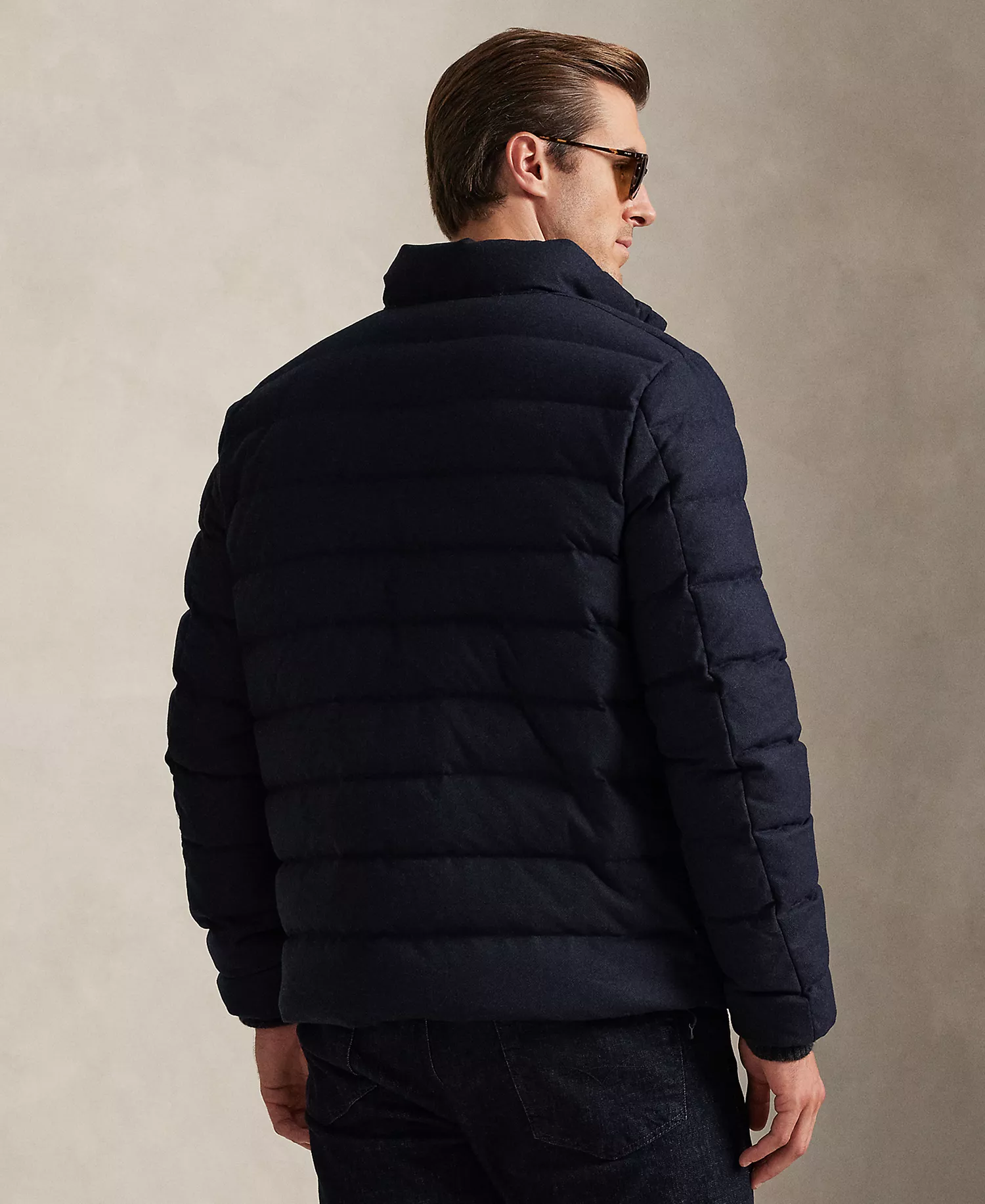 Men's Big & Tall Mock Neck Colden Herringbone Jacket - Navy - 2XB