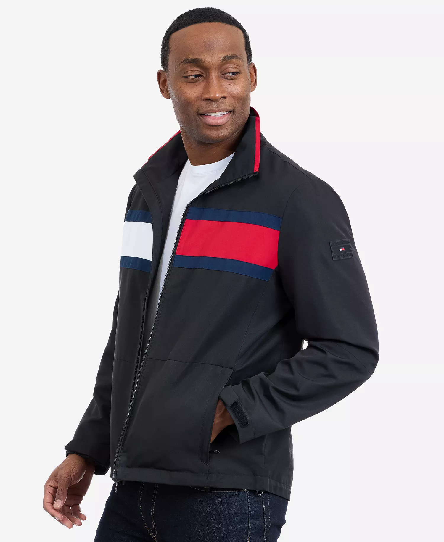 Men's Logo Sail Jacket - Black - 2XL