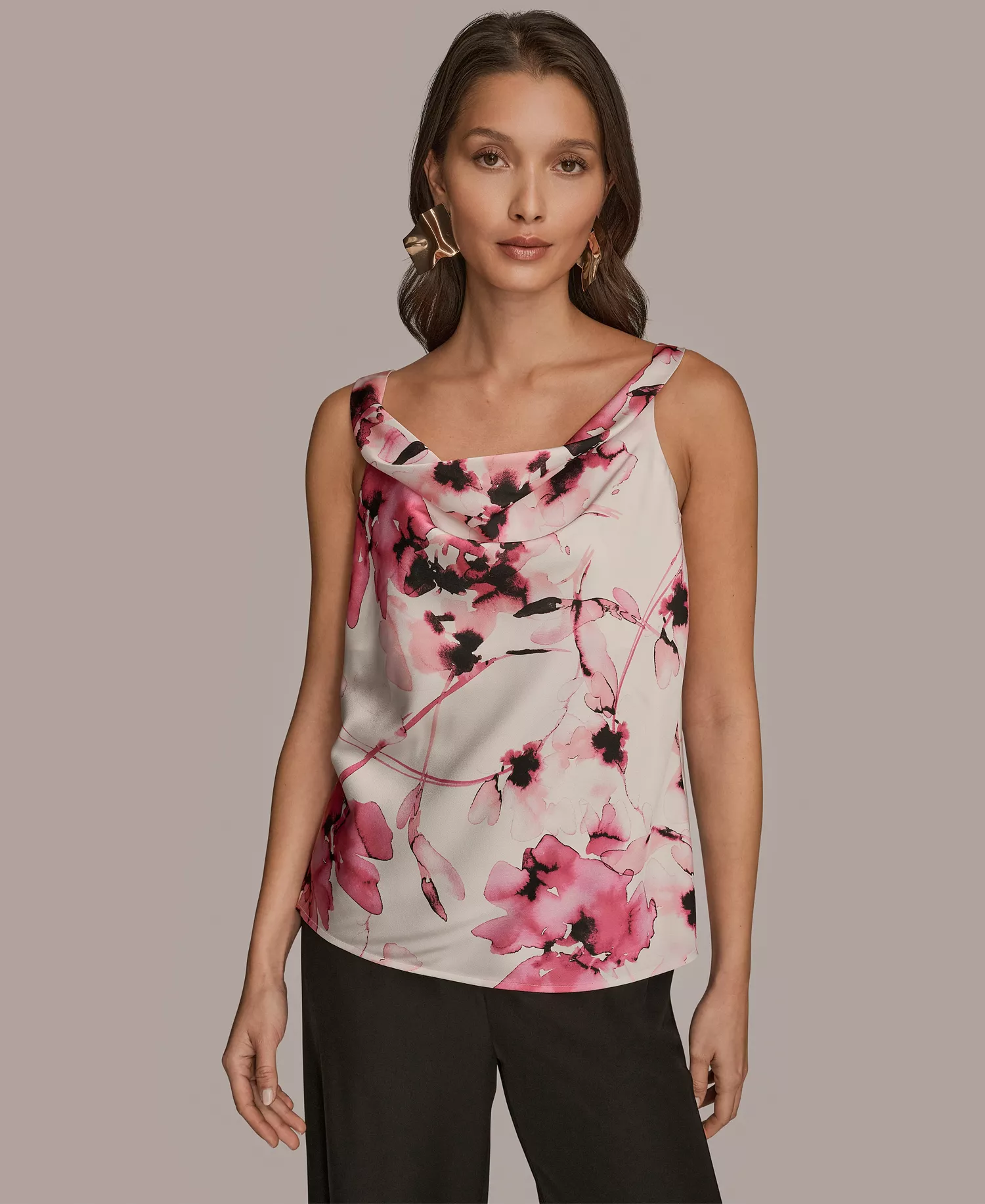 Women's Twist Shoulder Camisole Top - Bimini Multi - L