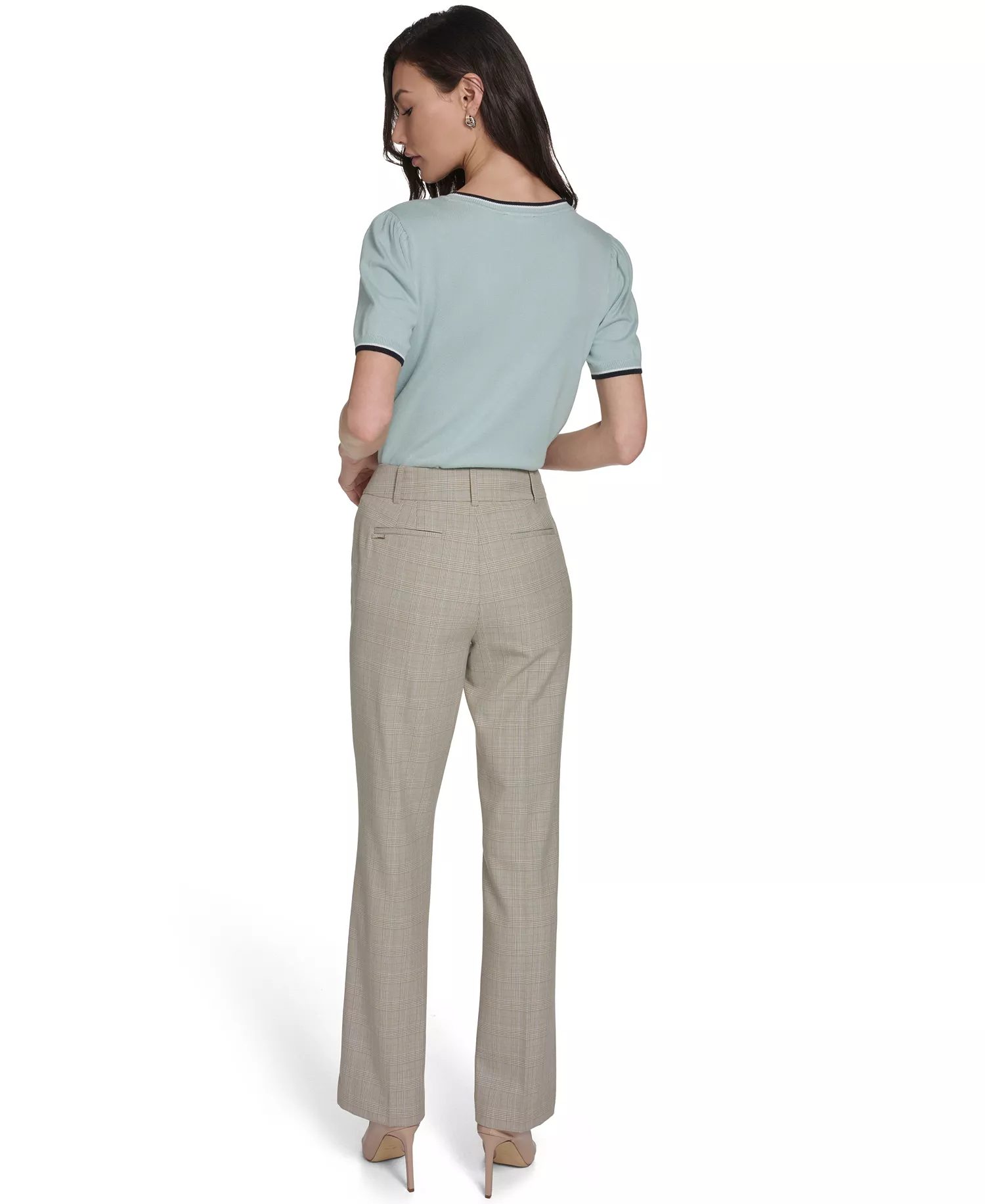 Women's Plaid Bootcut Trousers - Harbor Gray Multi - 0