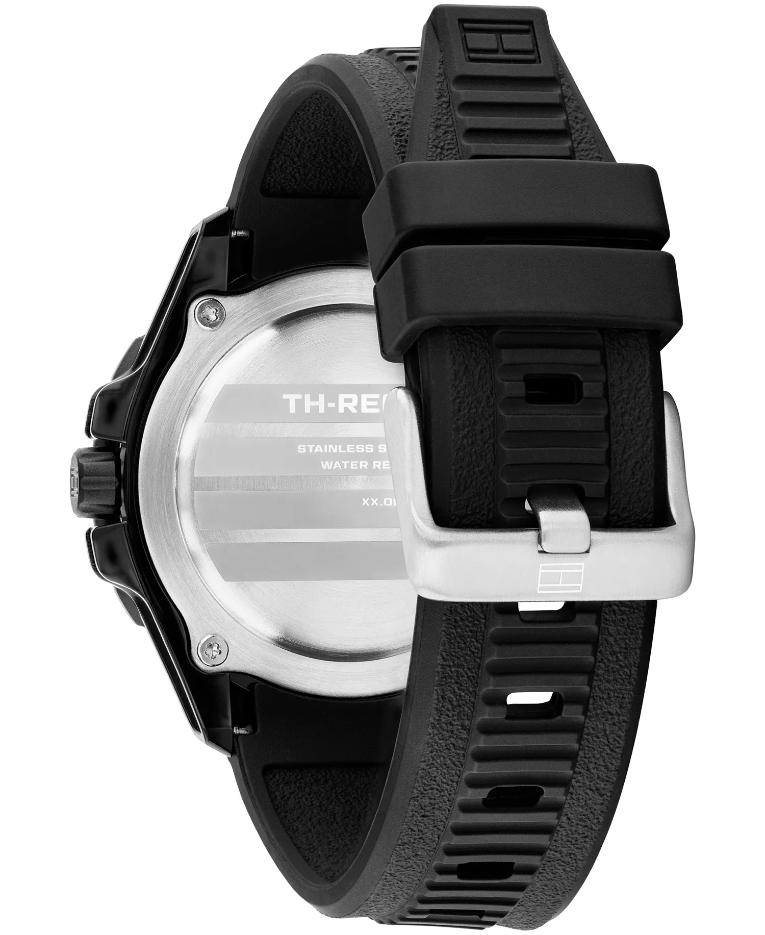 Men's Quartz Black Silicone Strap Watch, 40mm - Black - No Size