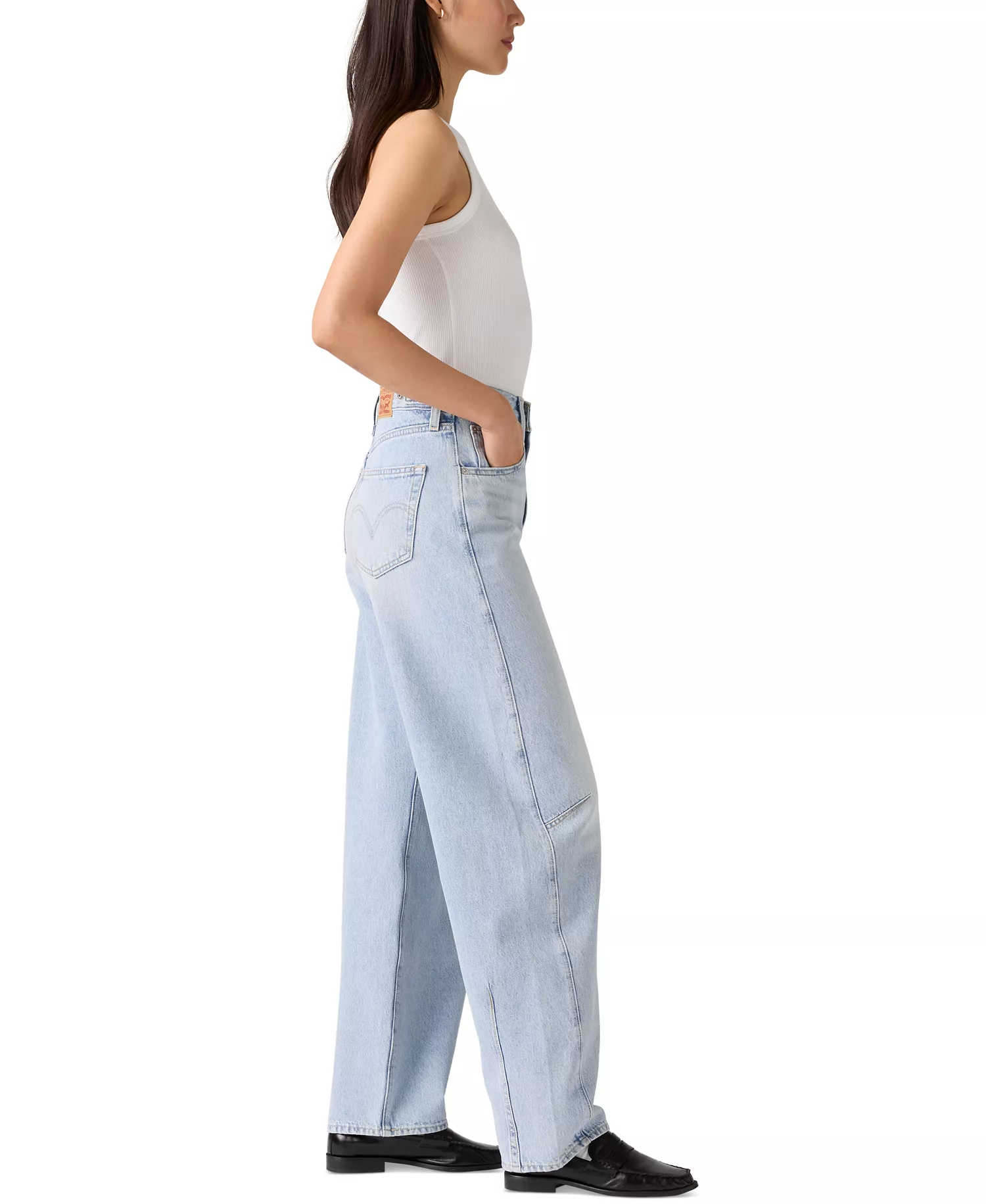 Women's Cinch High-Rise Barrel-Leg Jeans - Abraided Art - 24 - Regular