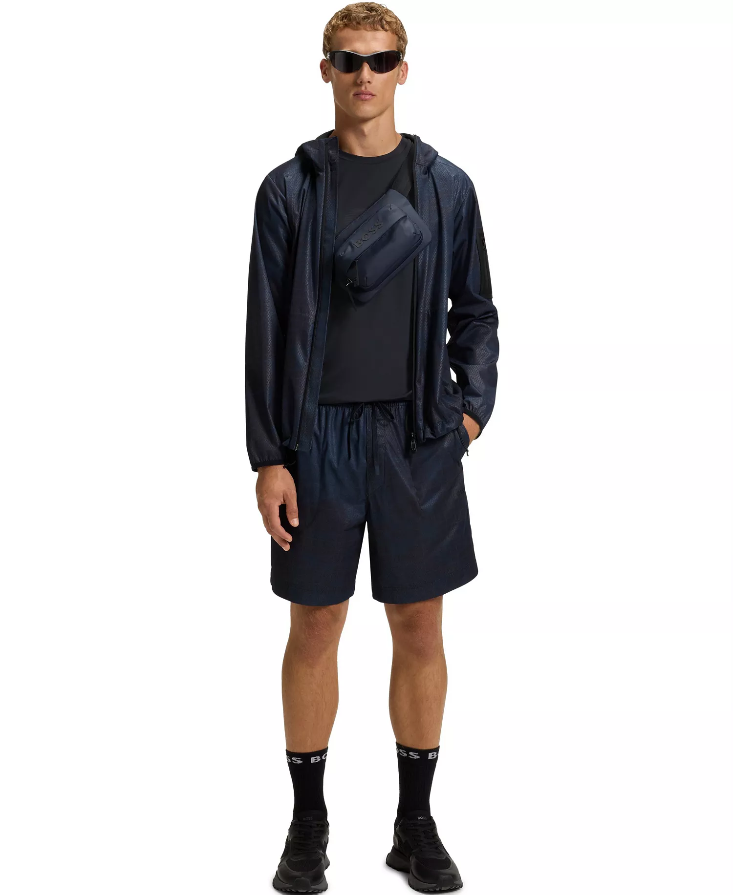 Men's Moisture Management Active Slim-Fit T-Shirt - Dark Blue - 2XL