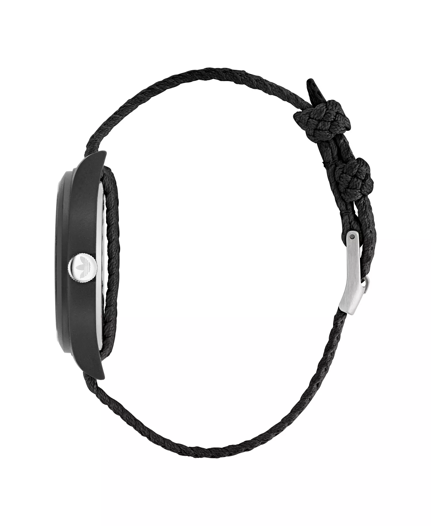 Unisex Analog Black Nylon Watch, 39mm - Black - No Size