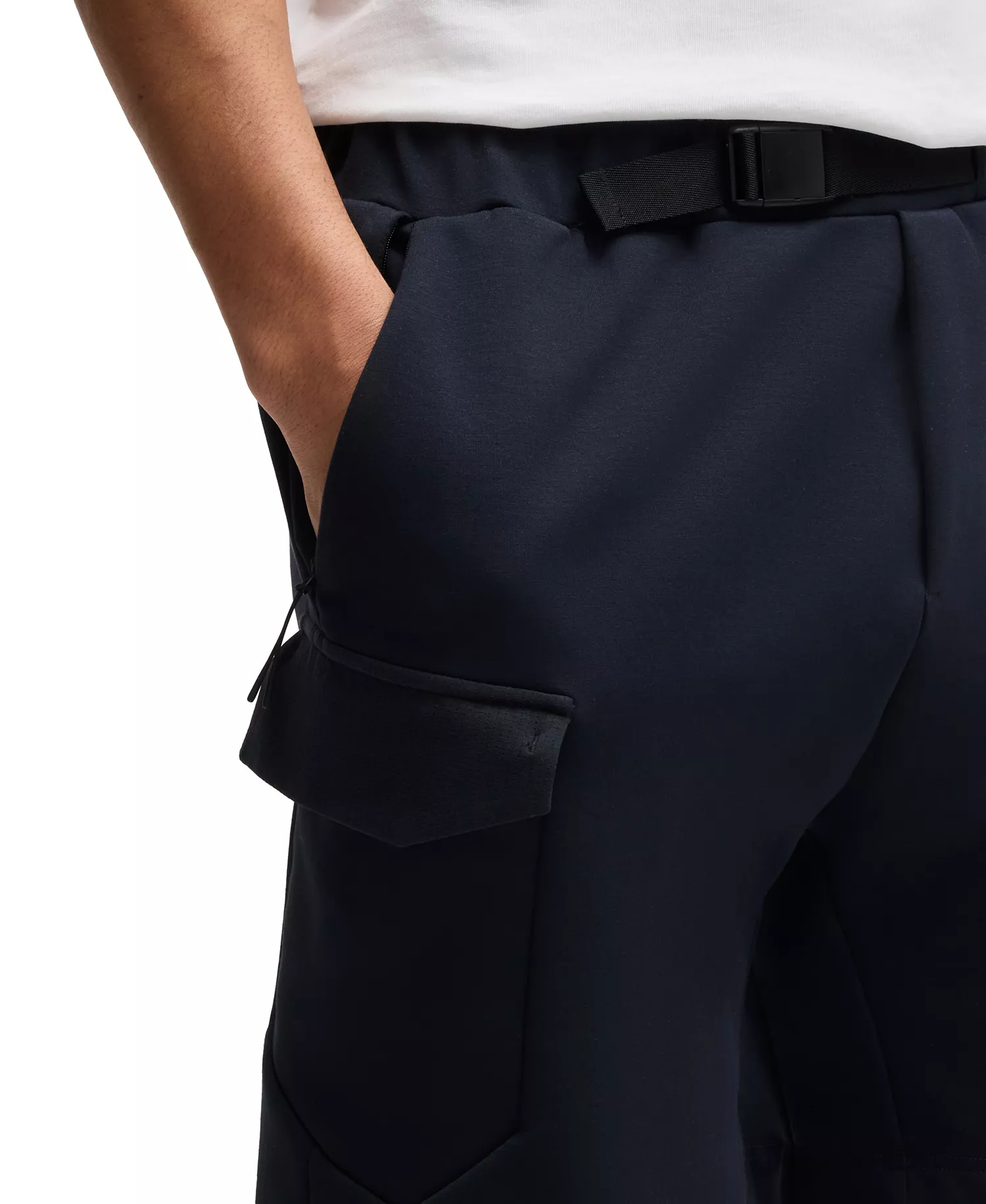 Men's Hopsack Panelling Super-Stretch Shorts - Dark Blue - 2XL