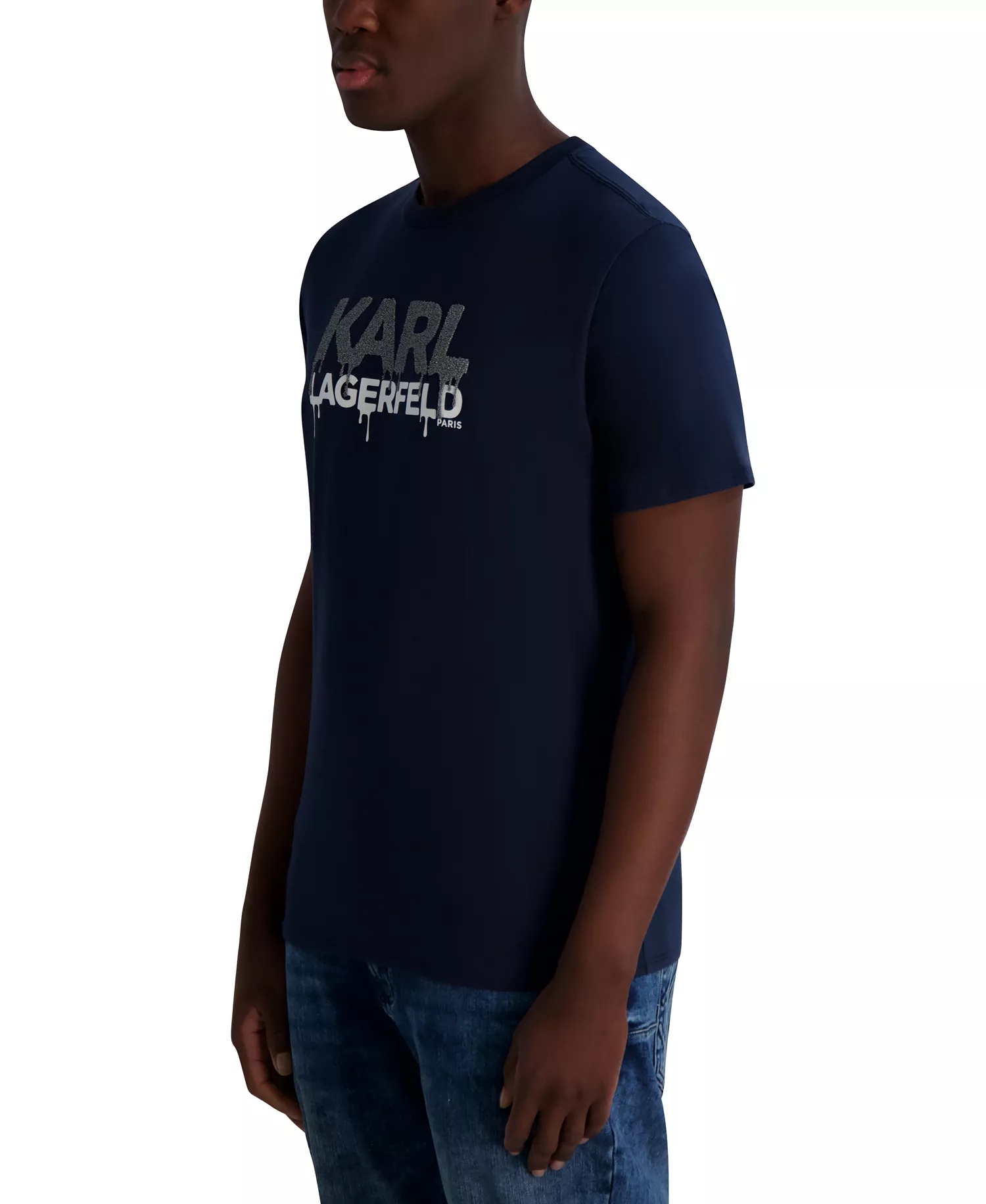 Men's Dripping Caviar Logo T-Shirt - Navy Blazer - 2XL