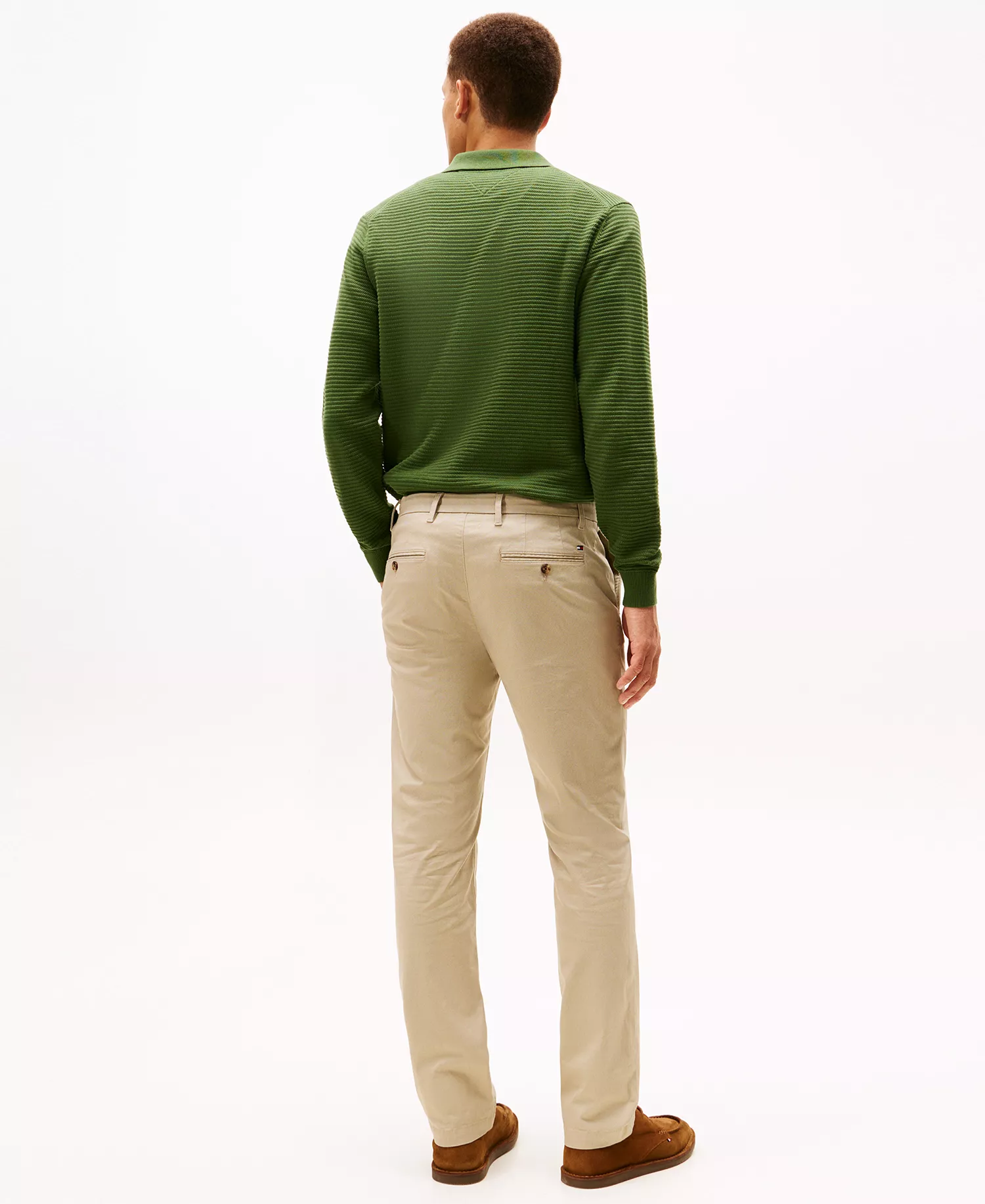 Men's Denton Printed Structure Slim Fit Pants - Beige - 29x30