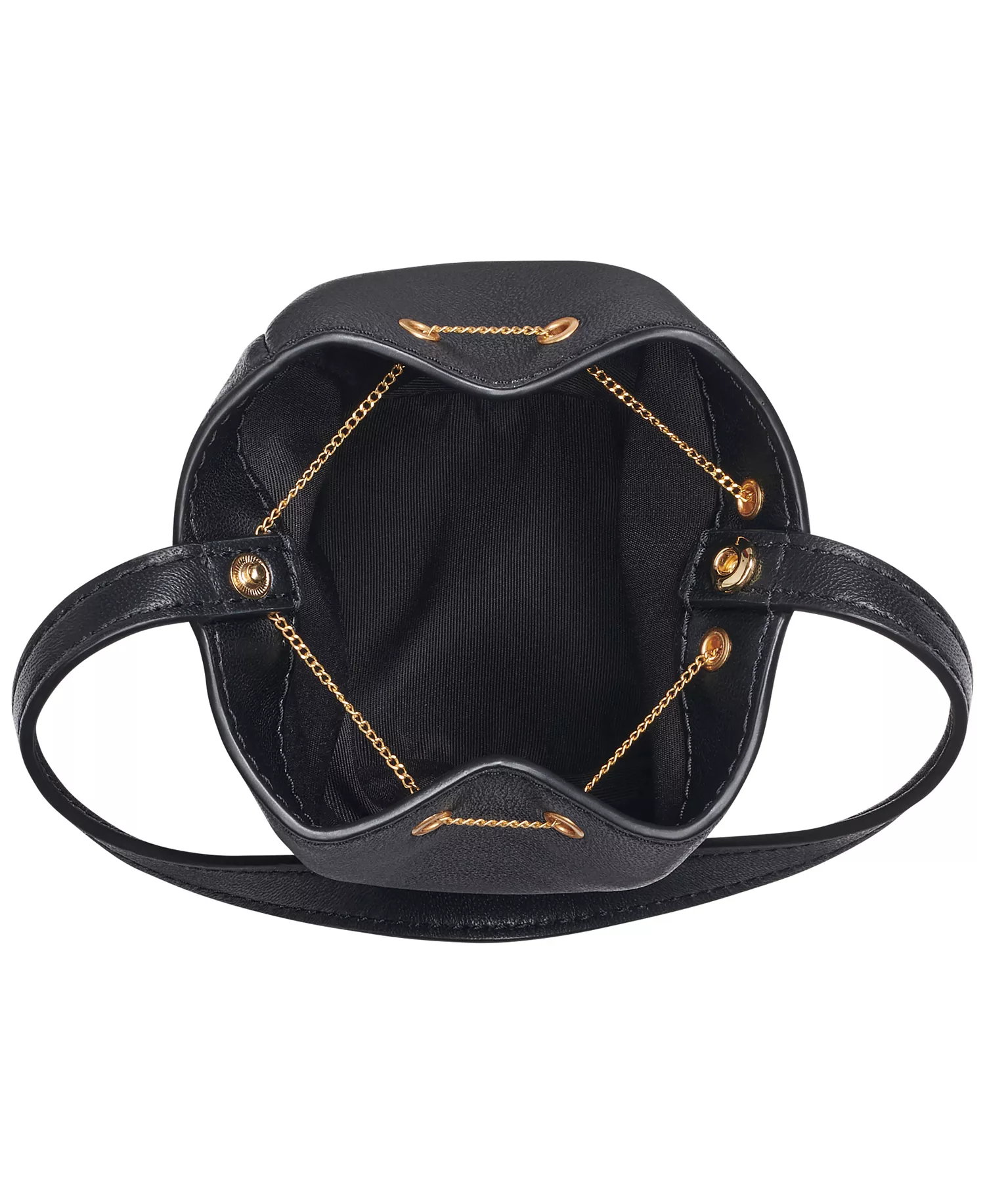 Sisal Mini Leather Clutch Shoulder Bag - Black/Gold - ONE SIZE