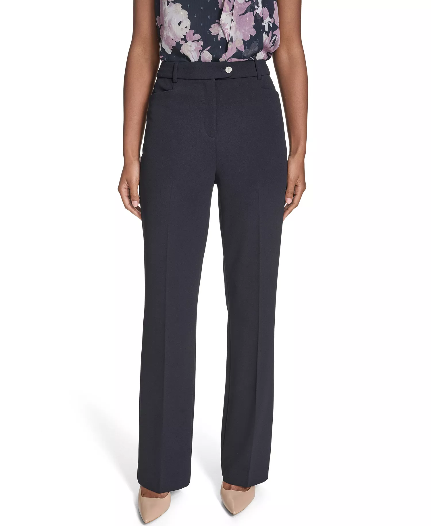 Women's Petite Modern Fit High-Rise Pants - Navy - 6P