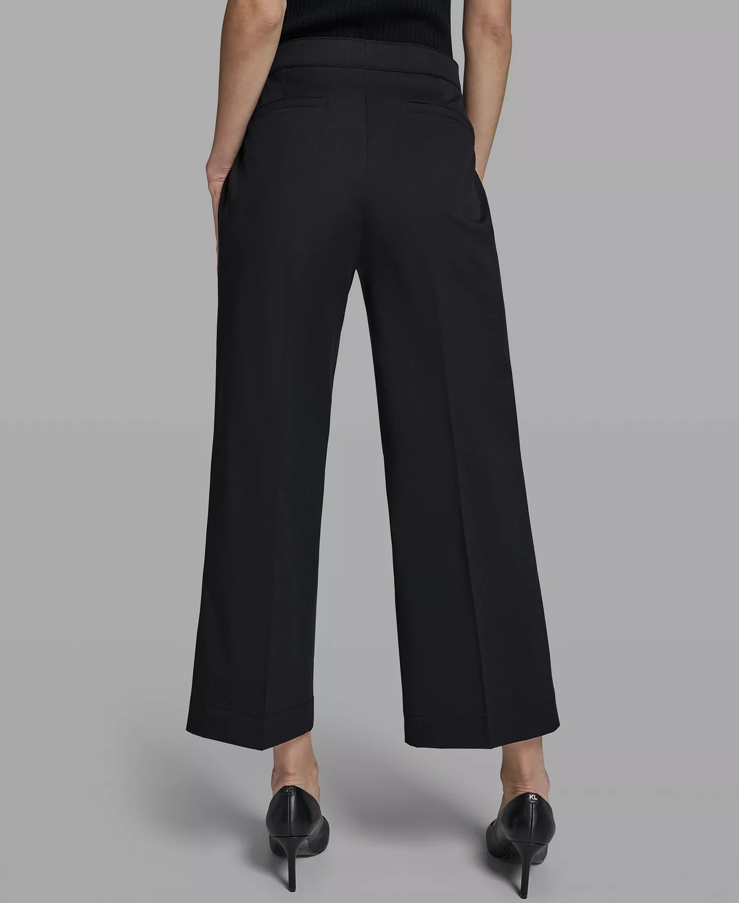 Women's Mid-Rise Straight Bow Pocket Pants - Black - 0