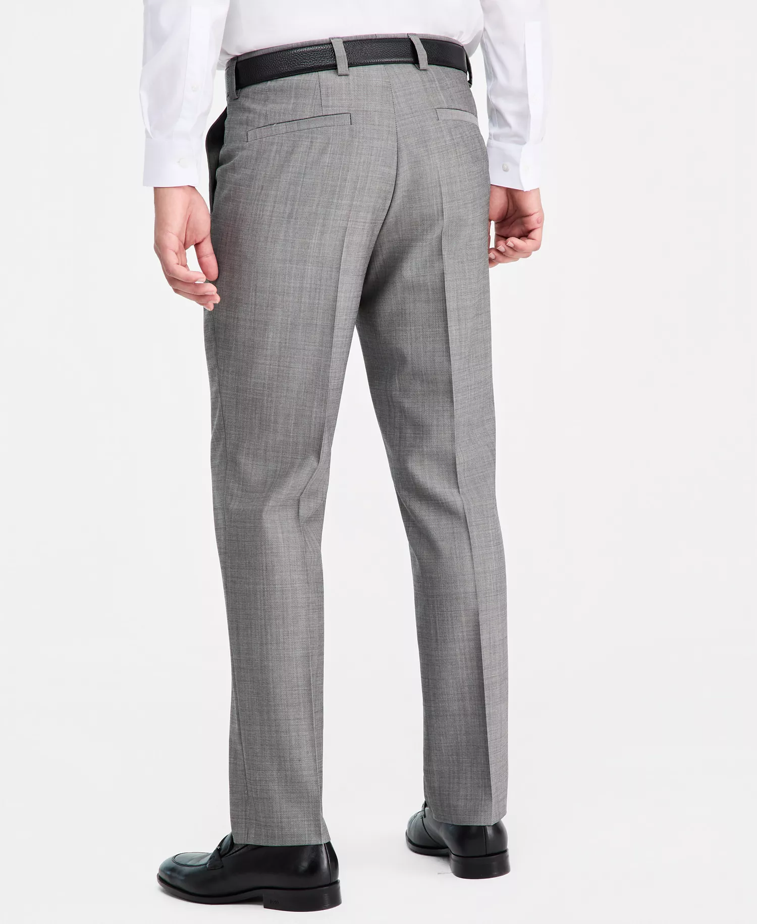Men's Modern-Fit Suit Separate Trousers - Dark Grey - 30x30