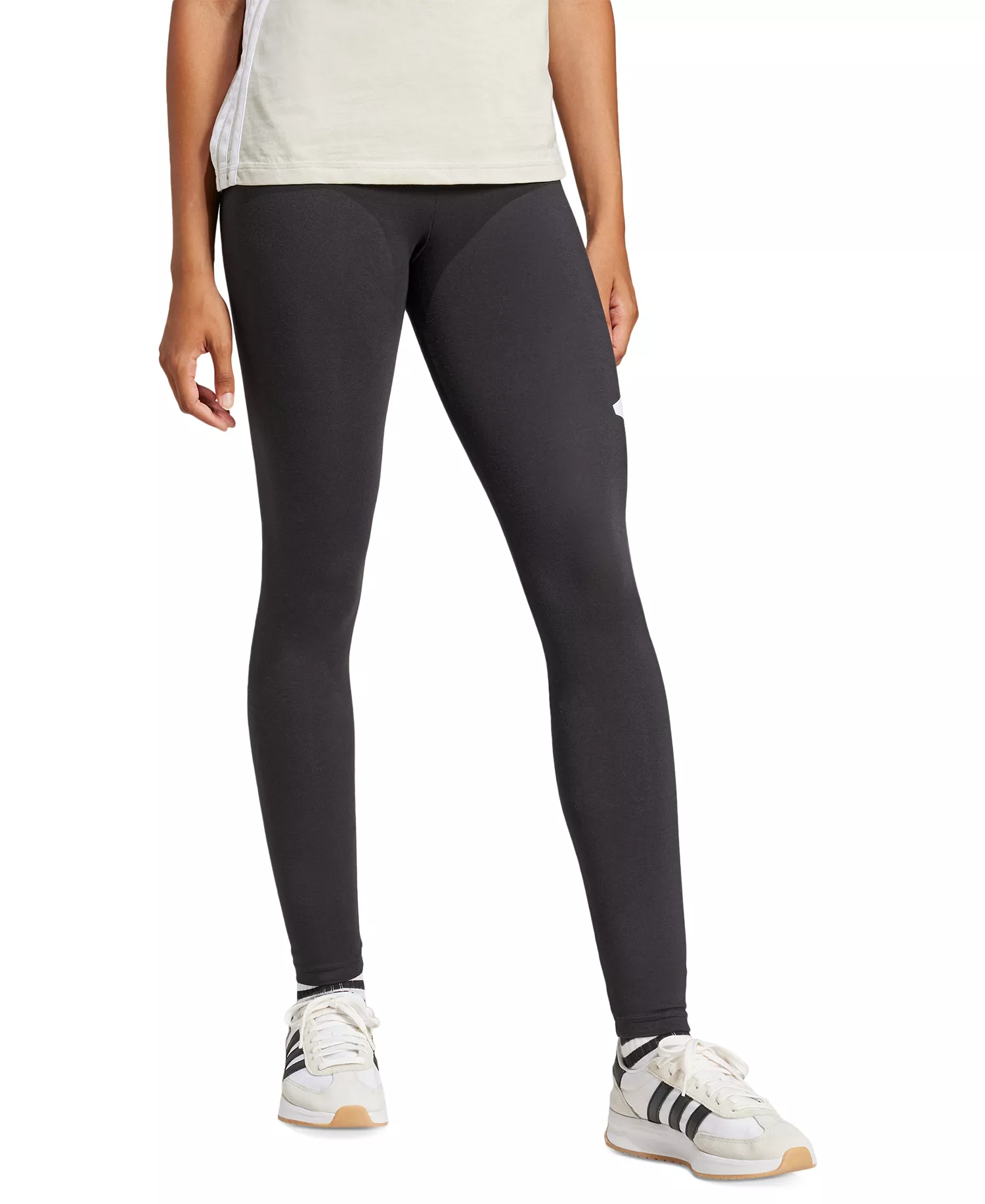 Women's Essentials Big Logo Cotton Leggings - Black/white - L