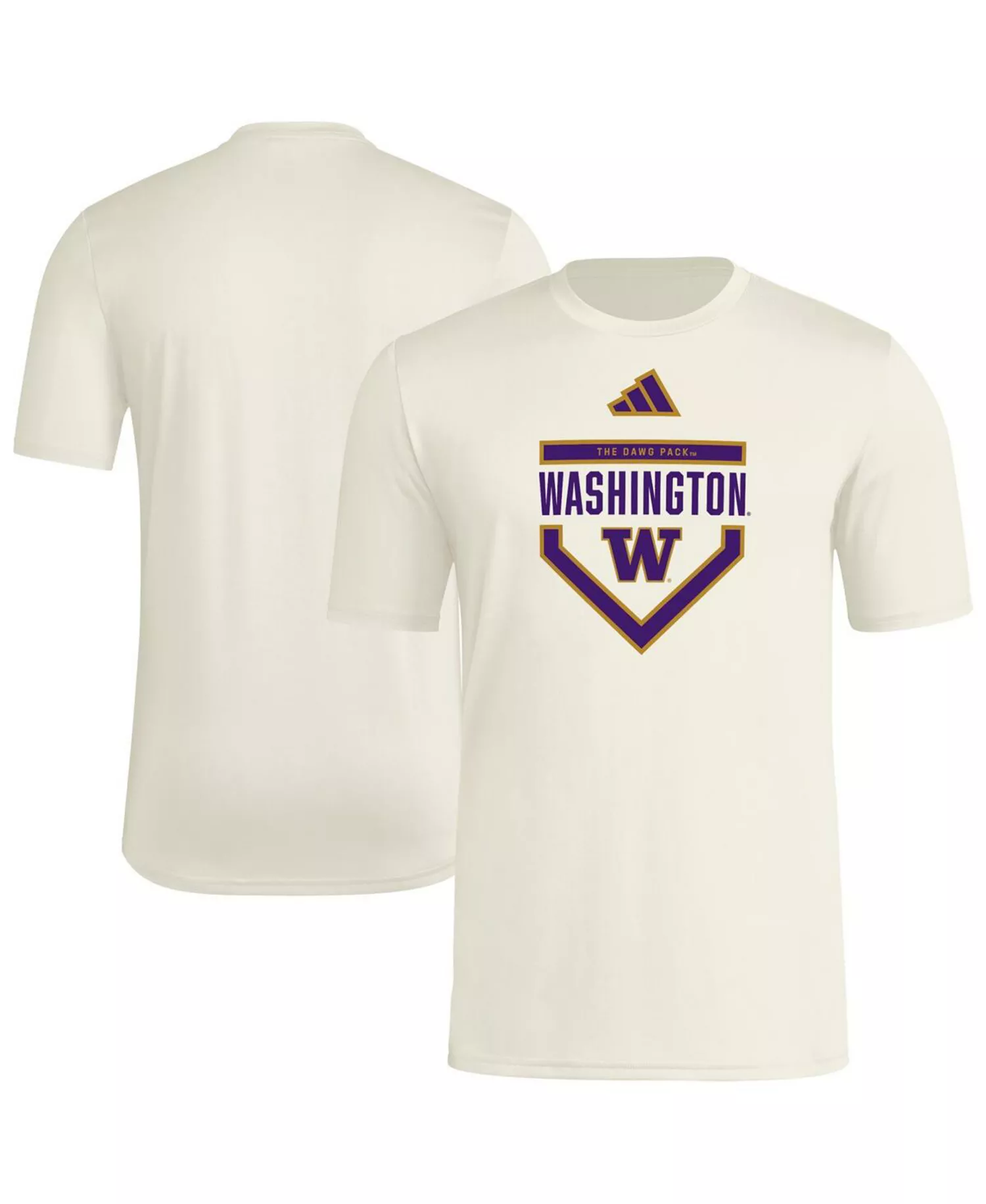 Men's Cream Washington Huskies Home Plate Pre-Game T-Shirt - Cream - L