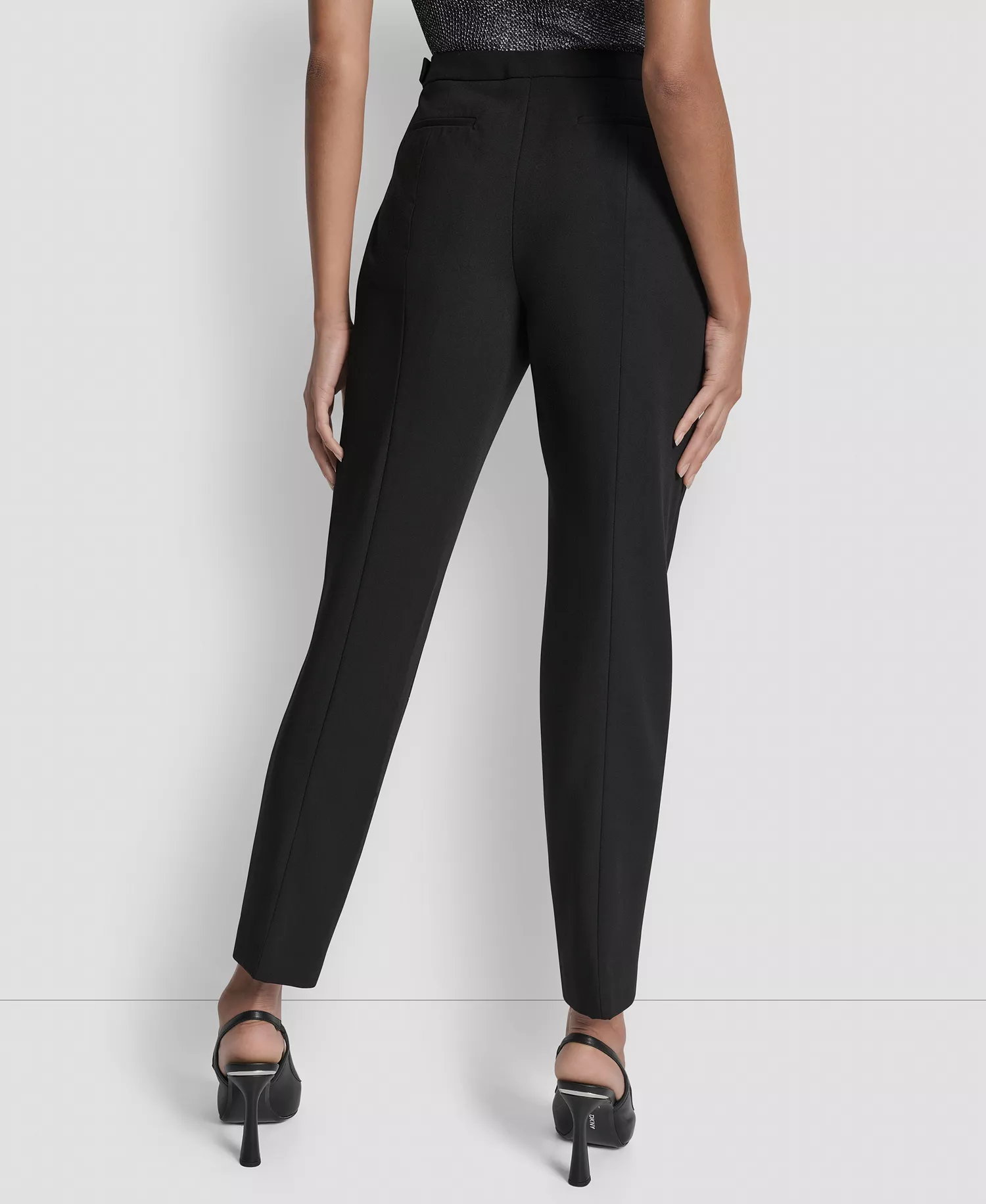 Women's Slim Ankle Trousers   - Black - 10