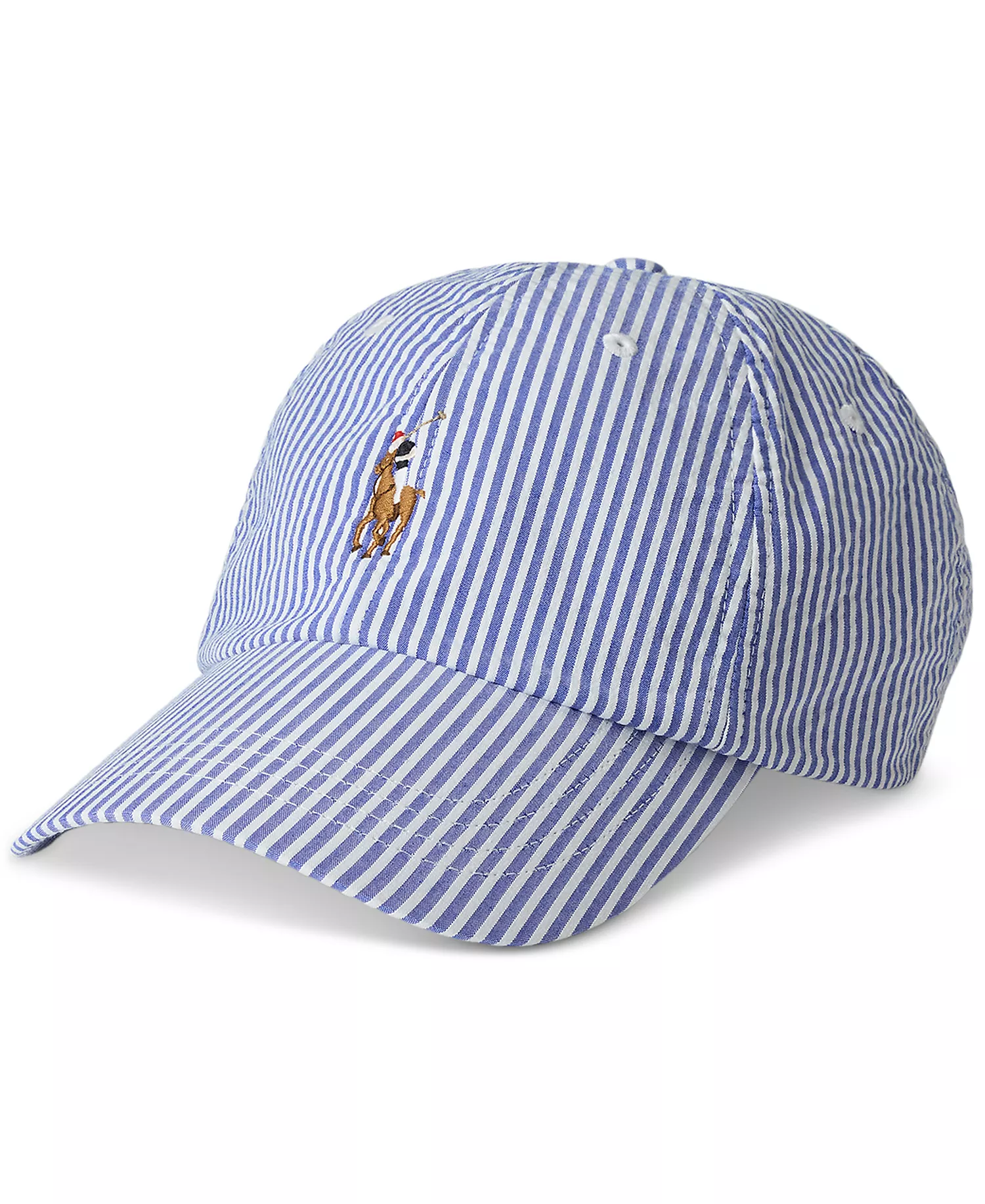 Men's Seersucker Ball Cap - Cruise Royal Seersucker - No Size