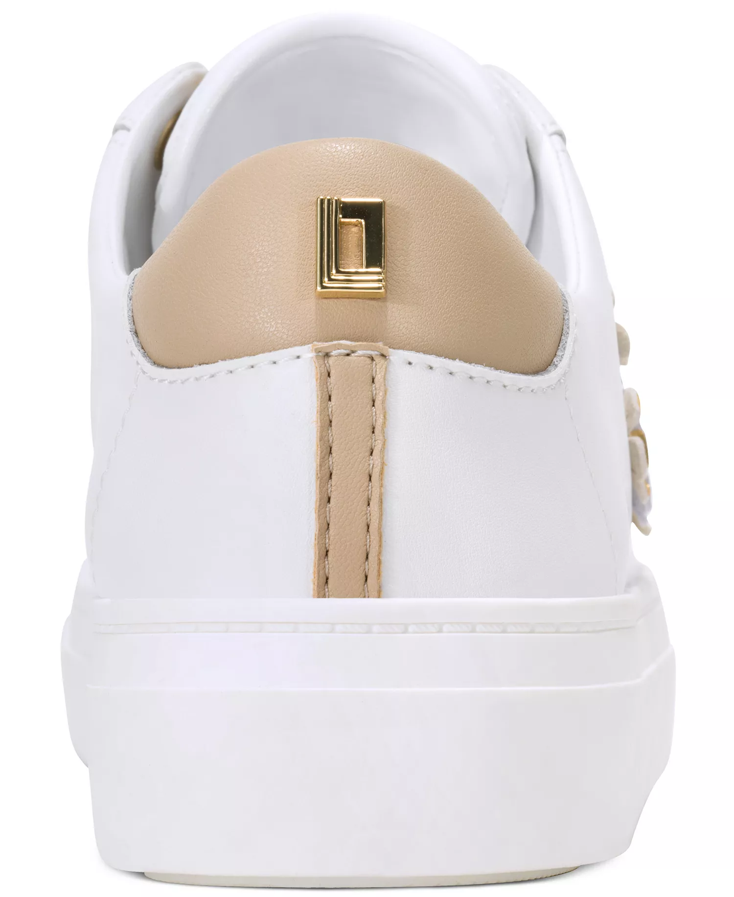 Women's Cate Fleur Lace-Up Sneakers - Bright White/Dusty Nude - 10M