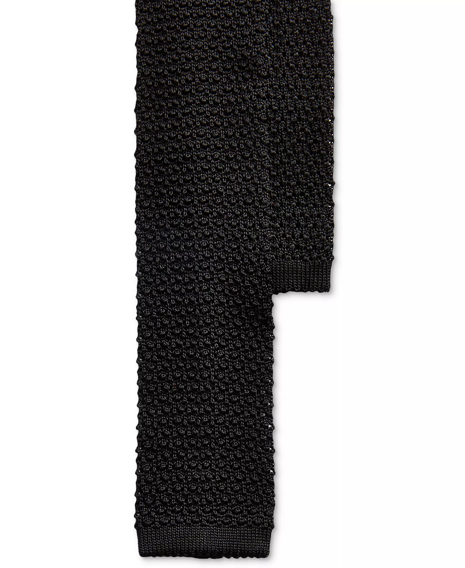 Men's Knit Silk Tie - Black - No Size