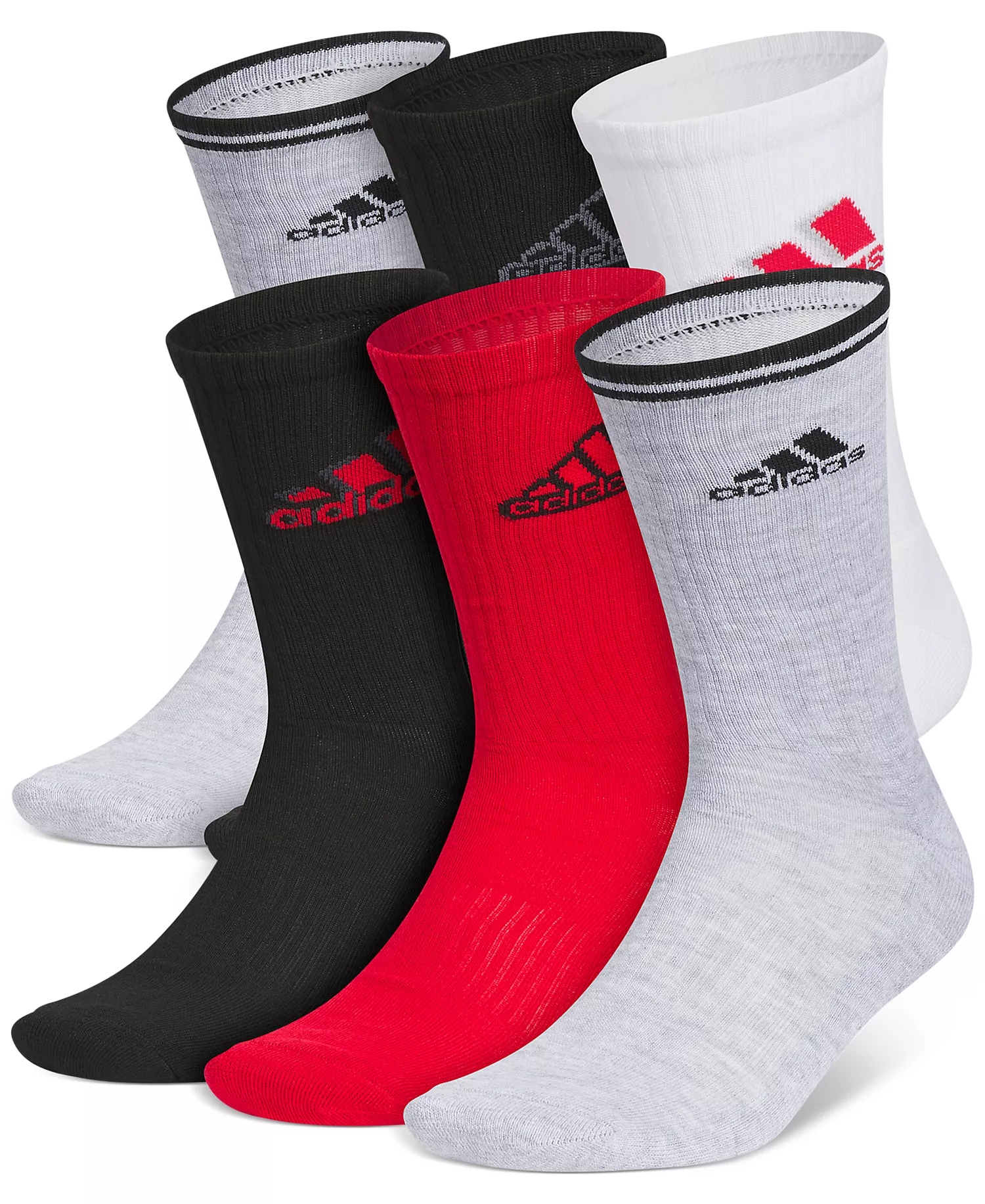 Men's Mix 2.0 6-Pk. Athletic Cushioned Crew Socks - Light Grey - 6-12